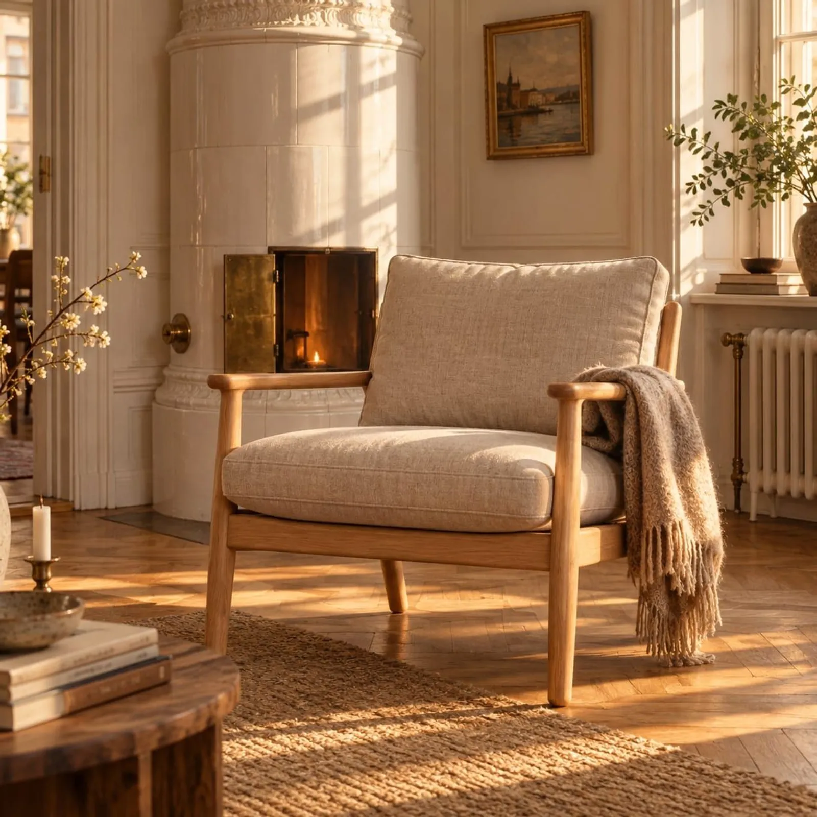 Fauteuil Holm en lin - miniature 2