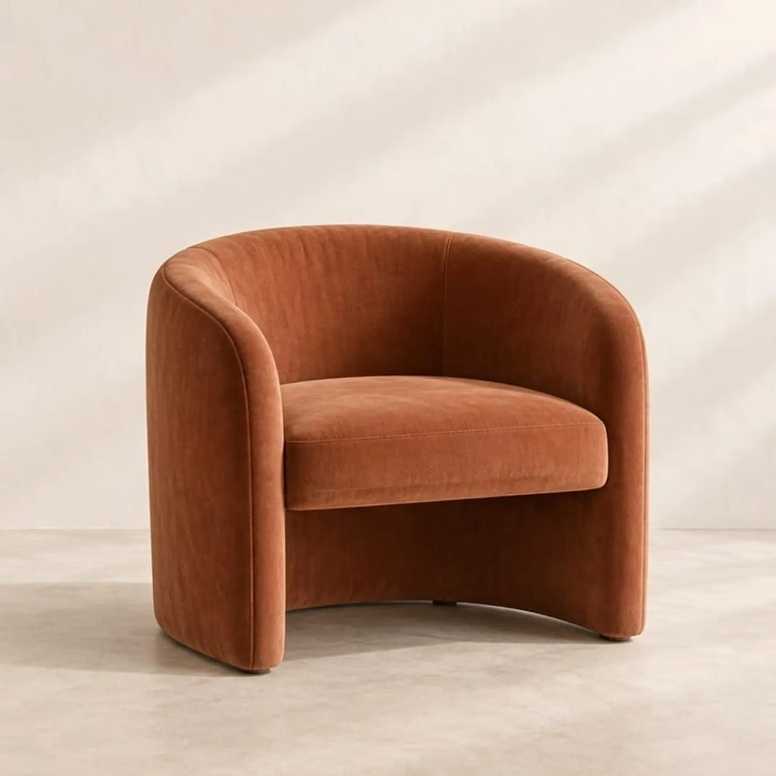 Fauteuil Havre en velours - miniature 1