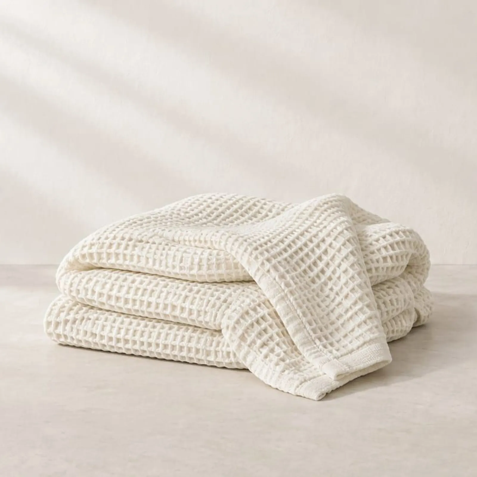 Plaid Slån blanc craie II