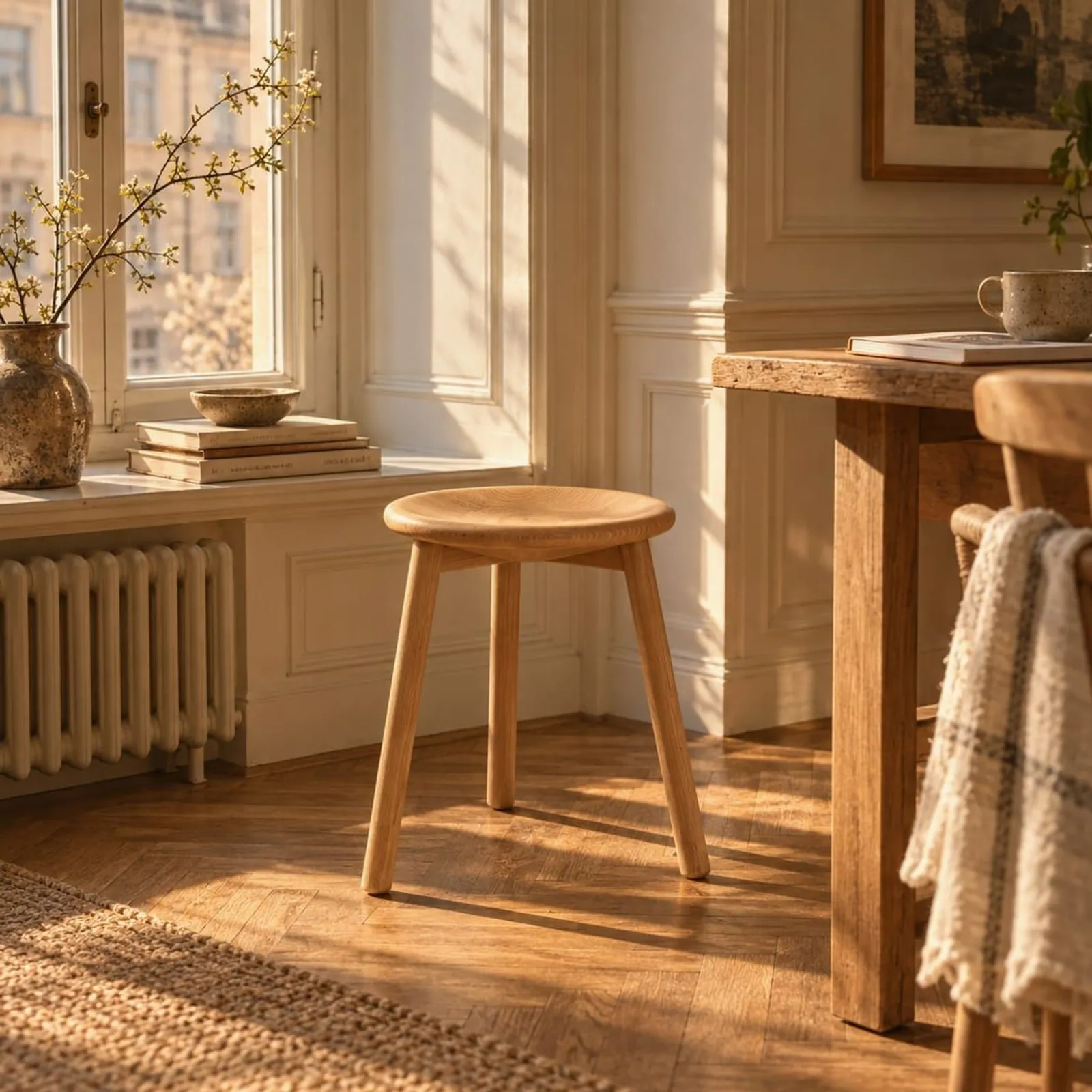 Tabouret Ås charbon - miniature 2