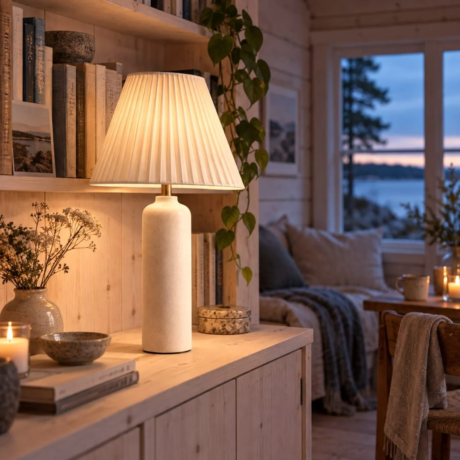 Bordslampa Tjärn Kritvit II - miniatyr 2