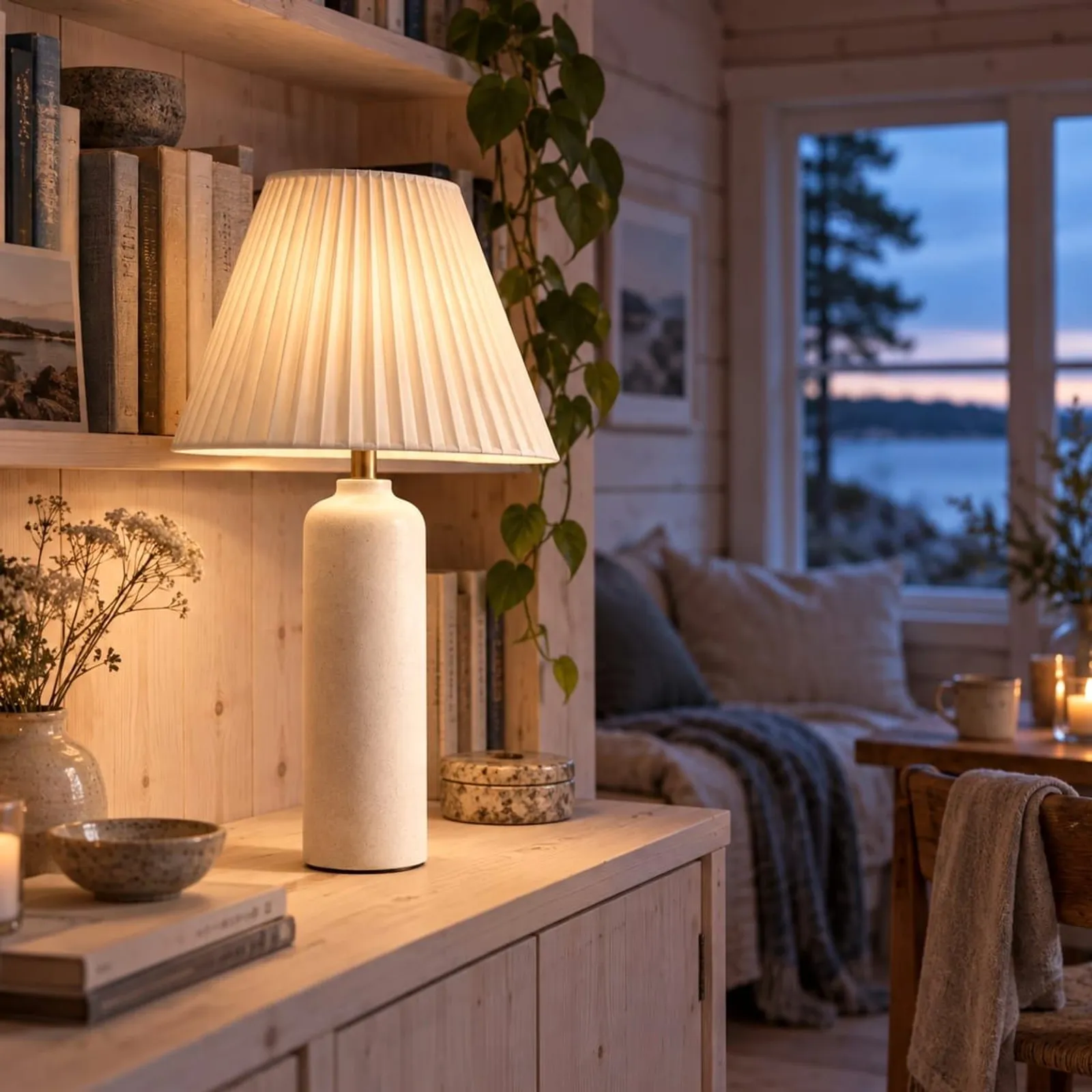 Lampe de table Oxel blanc craie II - miniature 2
