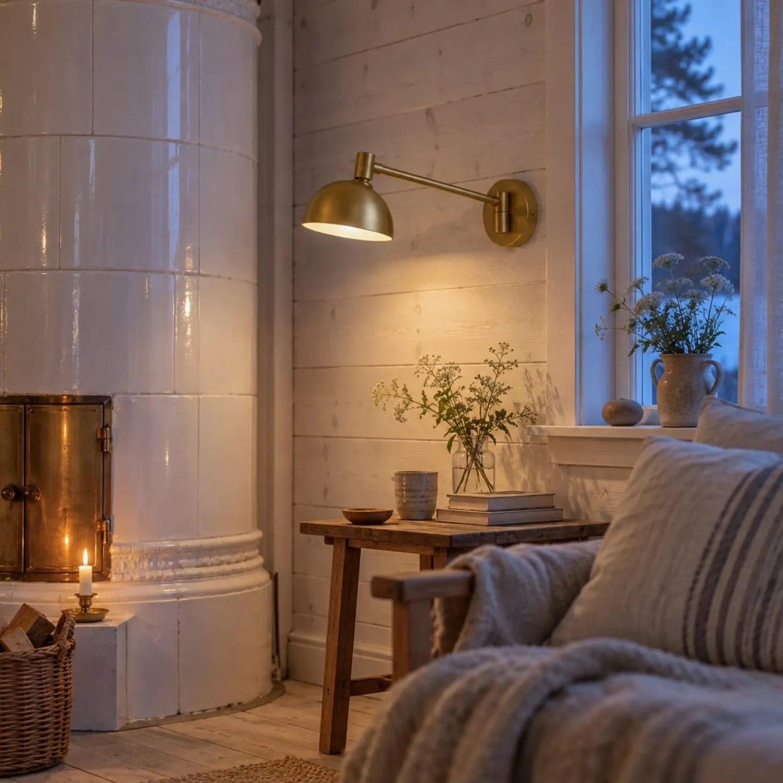 Vägglampa Klippa Mässing - miniatyr 2