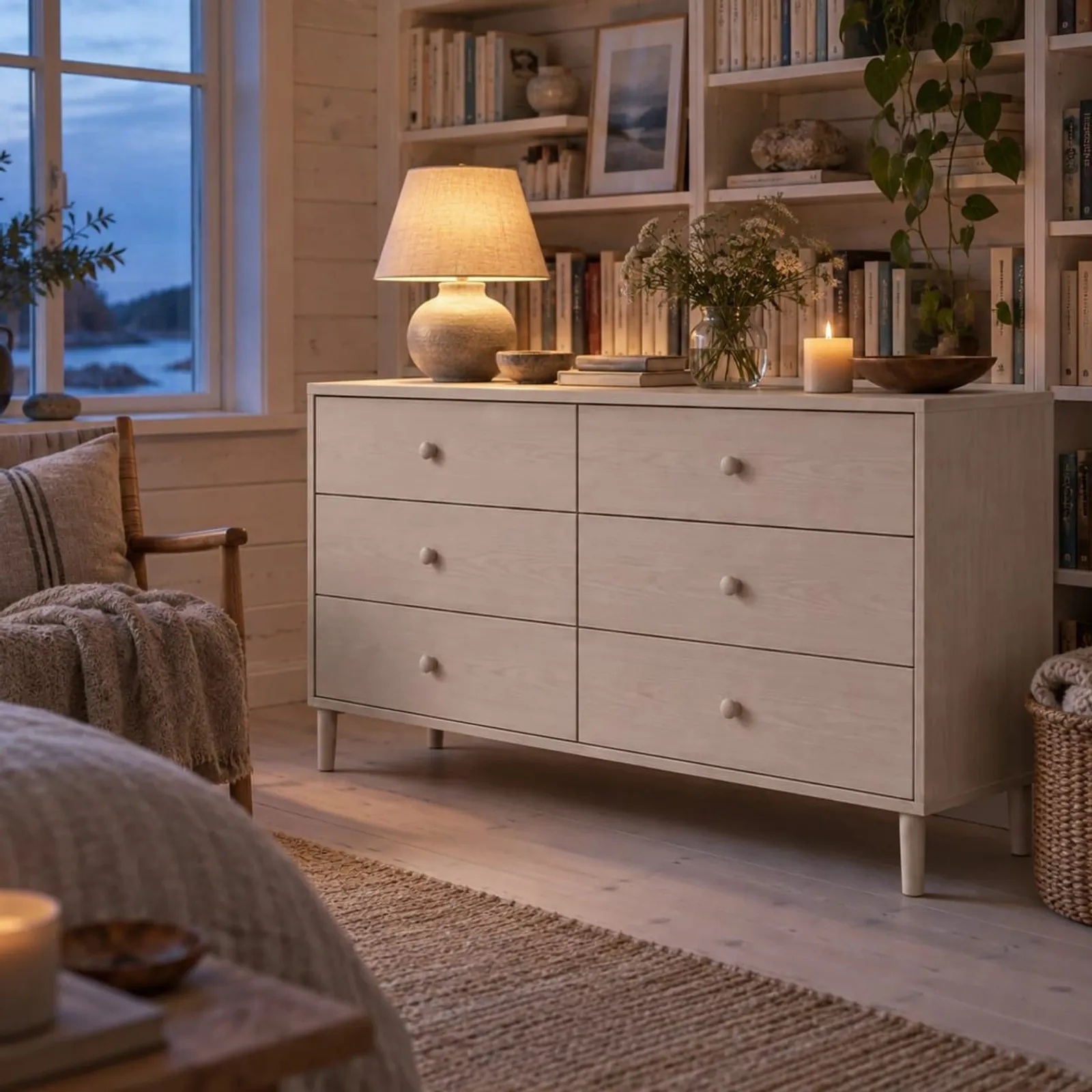 Commode Linet blanc craie III - miniature 3