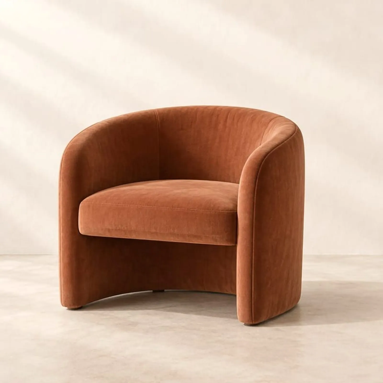 Fauteuil Ås en velours
