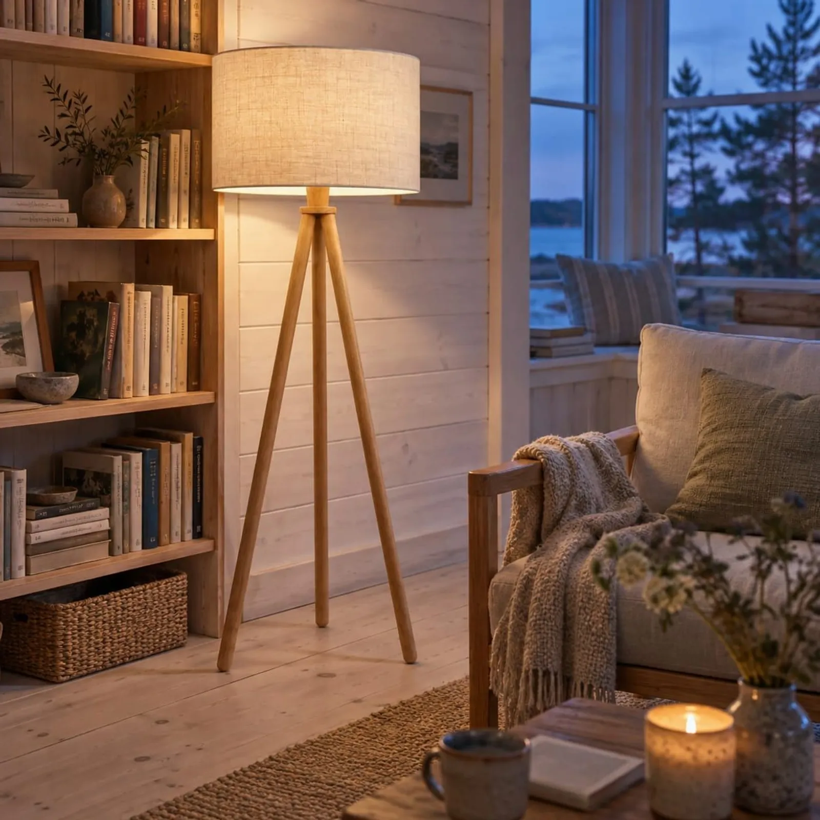 Lampadaire Humle naturel IV - miniature 3