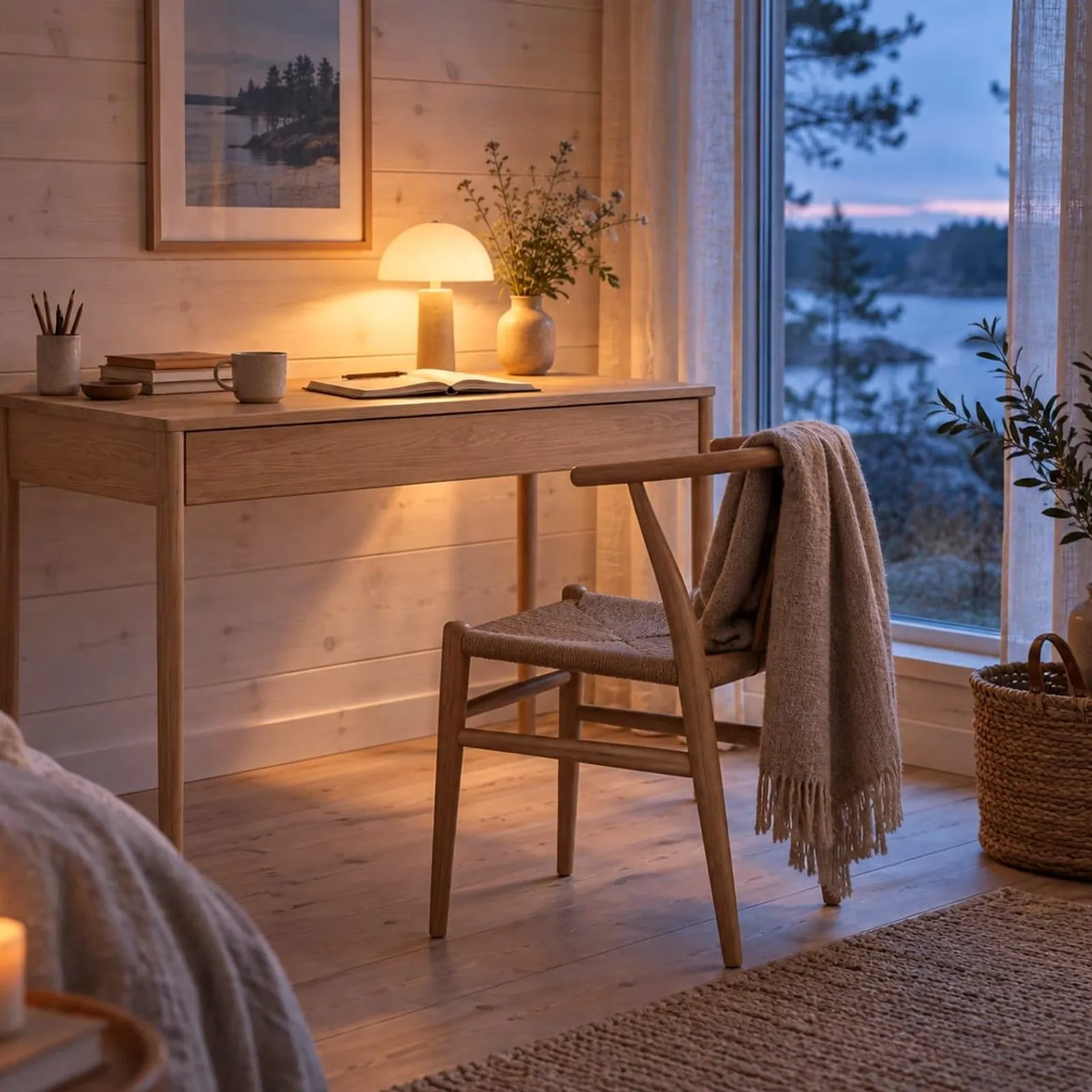Bureau Näs en chêne - miniature 2