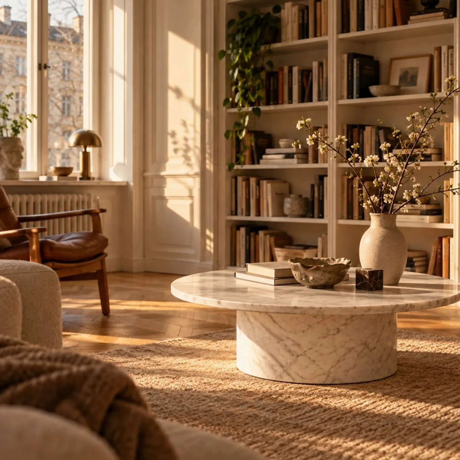 Table basse Fläder blanc craie II - miniature 2