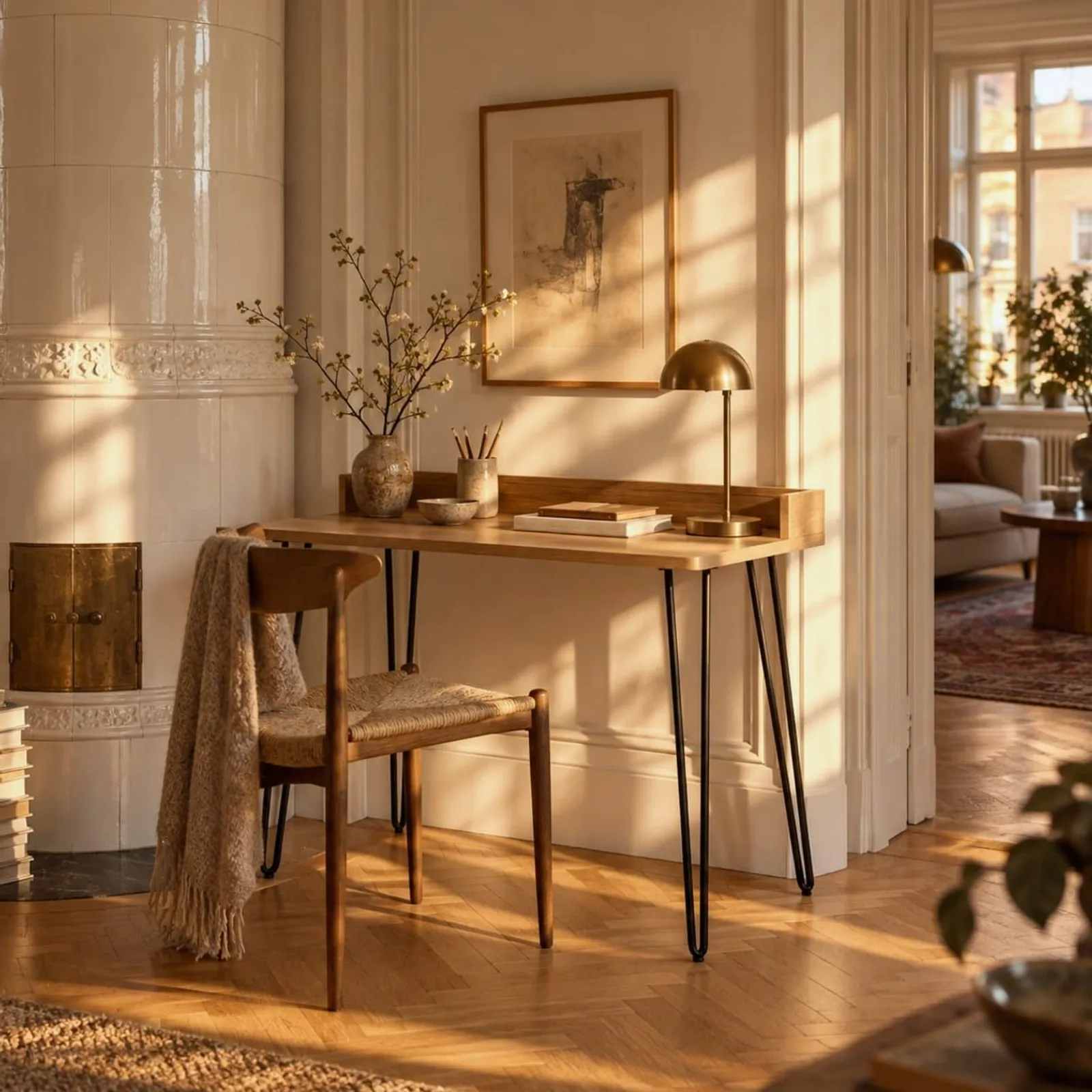 Bureau Bryggan en chêne - miniature 2