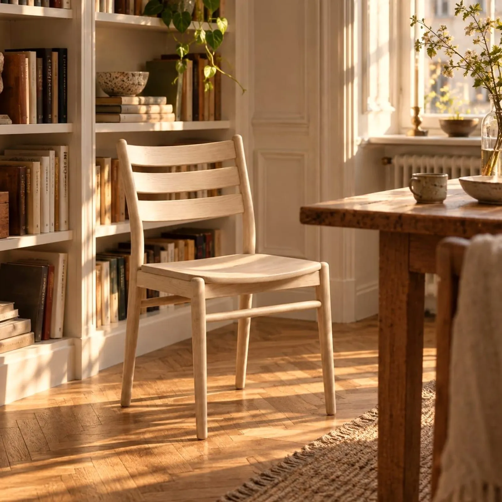 Chaise Skogen blanc craie IV - miniature 2