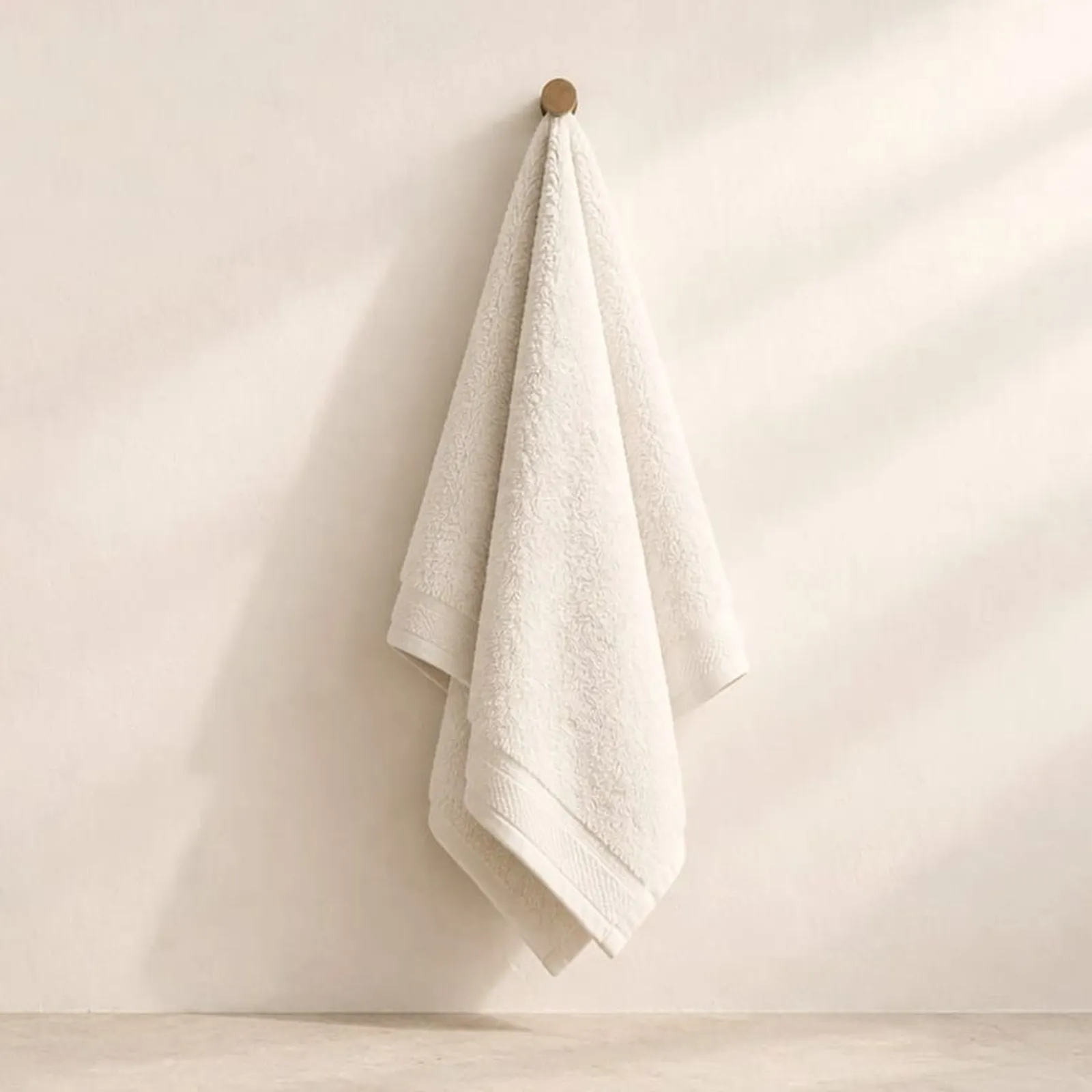 Serviette Hassel blanc craie