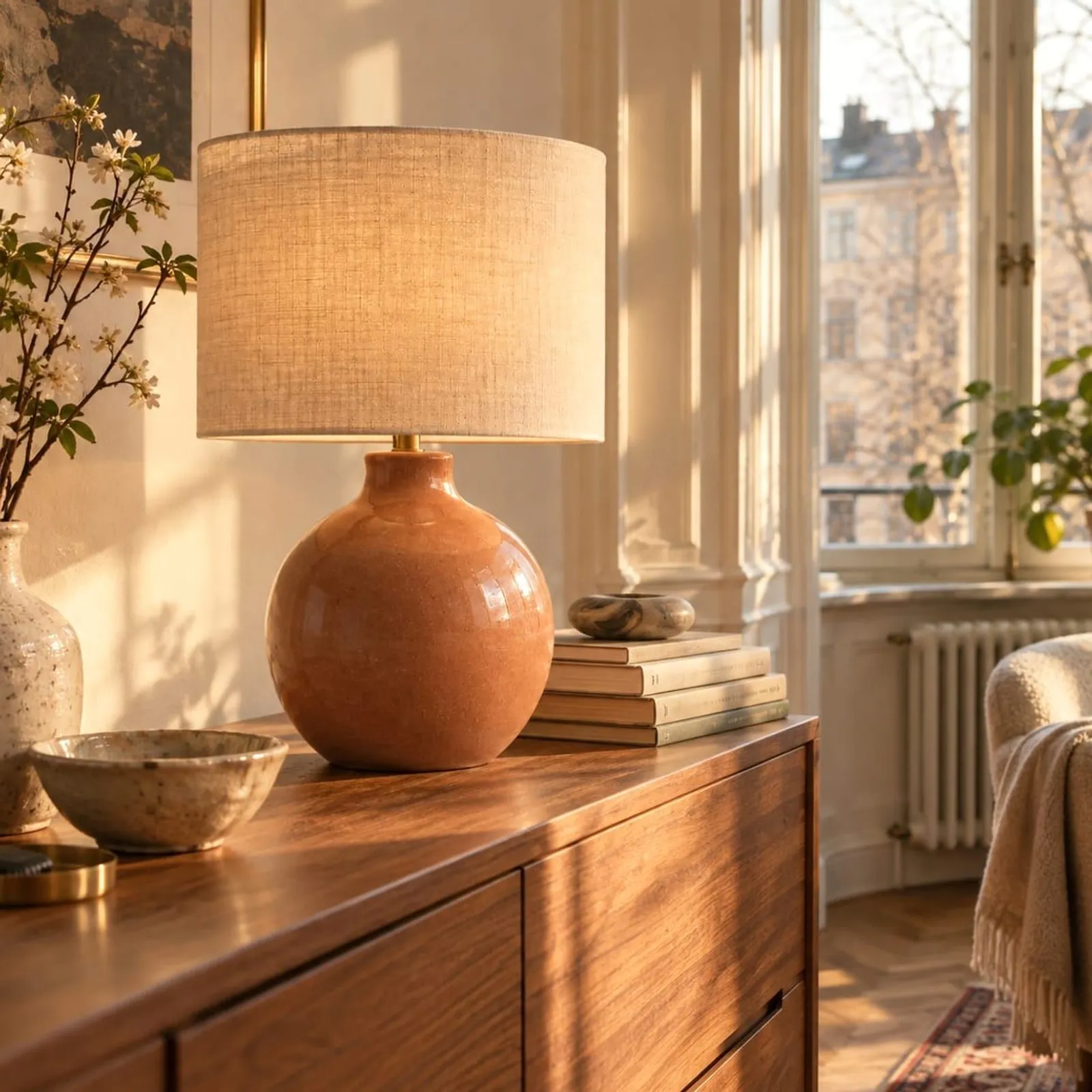 Lampe de table Hamn terracotta - miniature 3