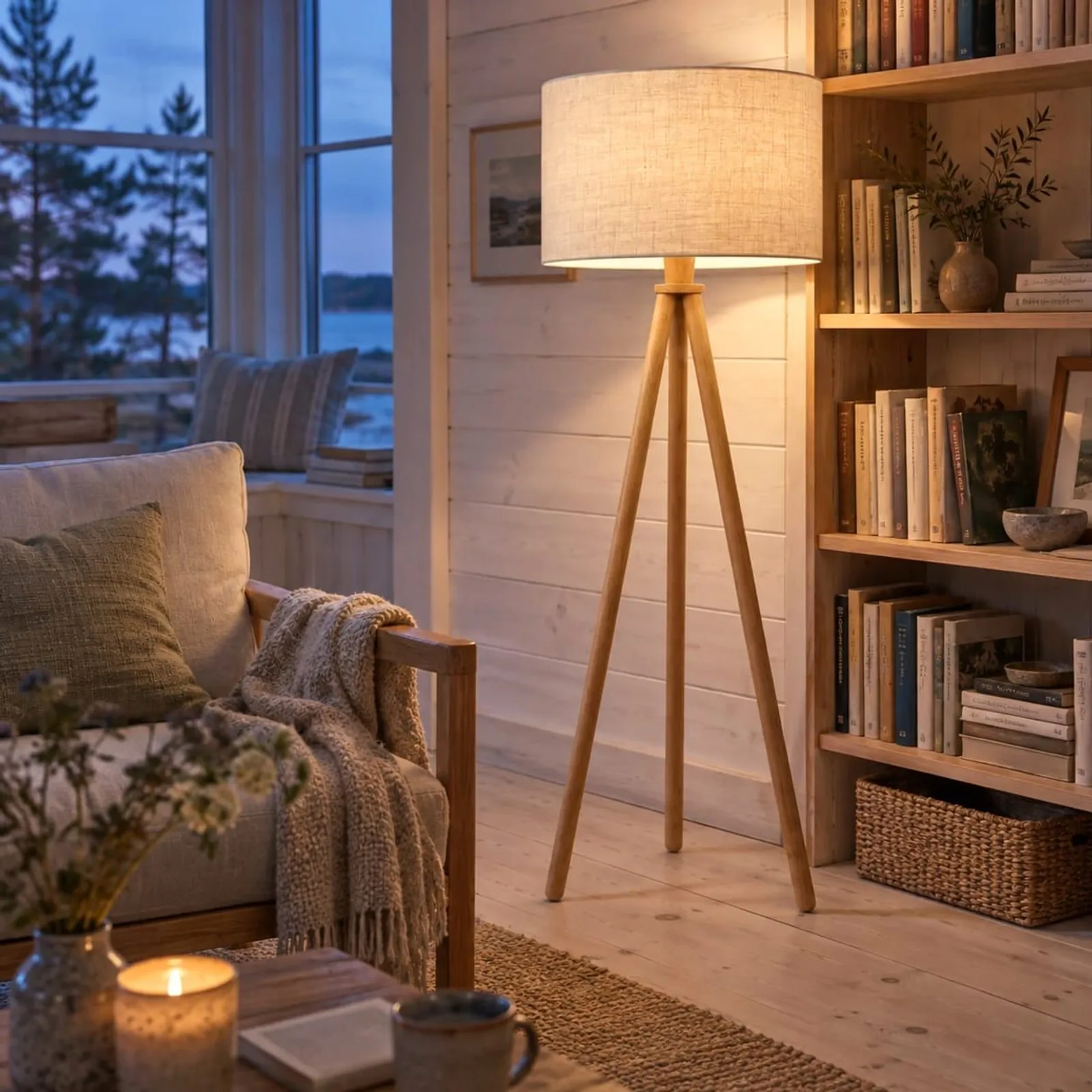 Lampadaire Korn naturel V - miniature 3