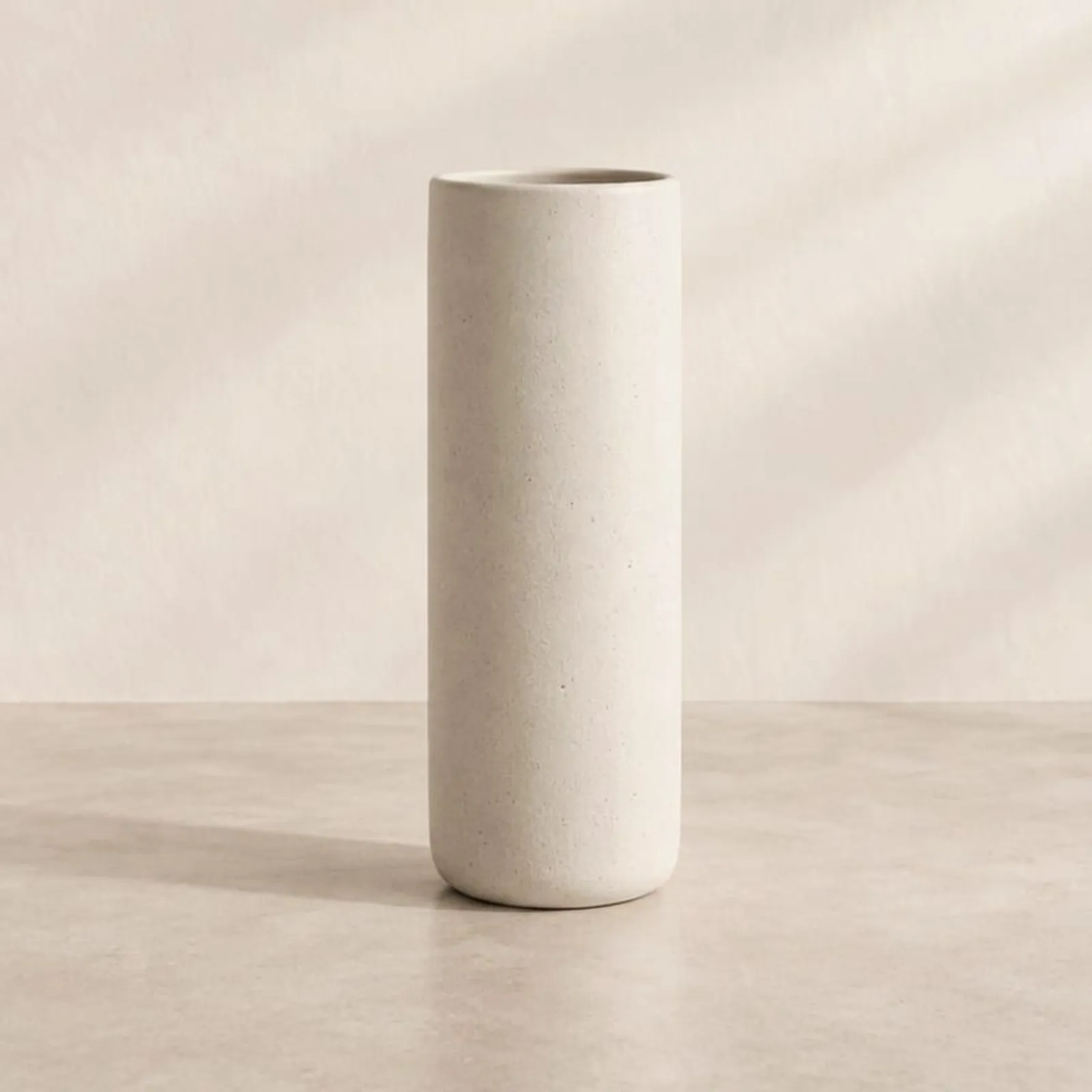 Vase Ö blanc craie III