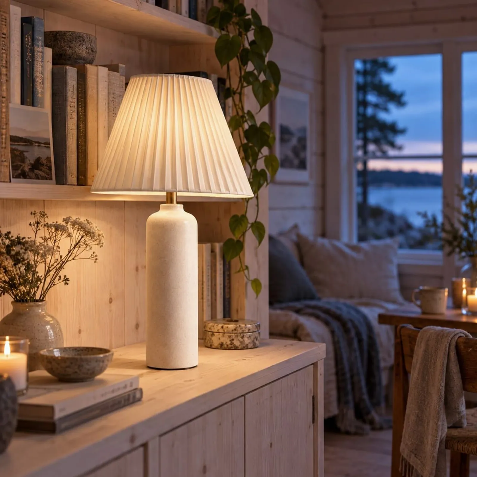 Lampe de table Pors blanc craie II - miniature 2
