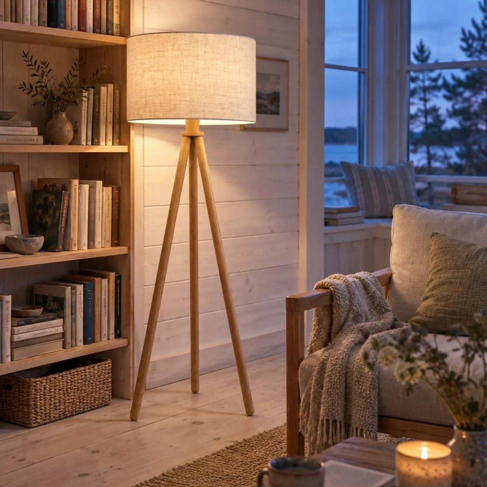 Lampadaire Linet naturel II - miniature 3