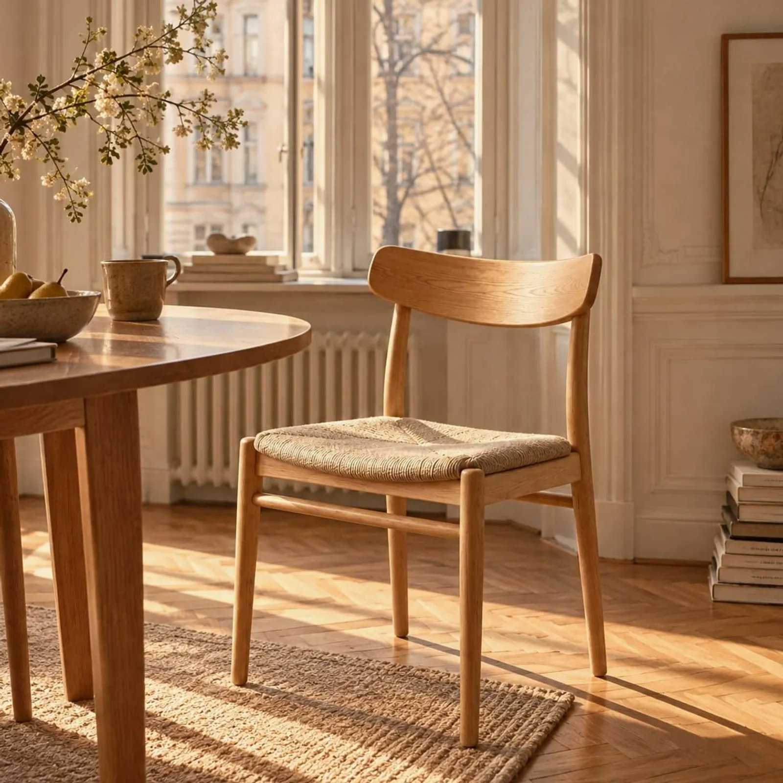 Chaise Vall blanc craie - miniature 2