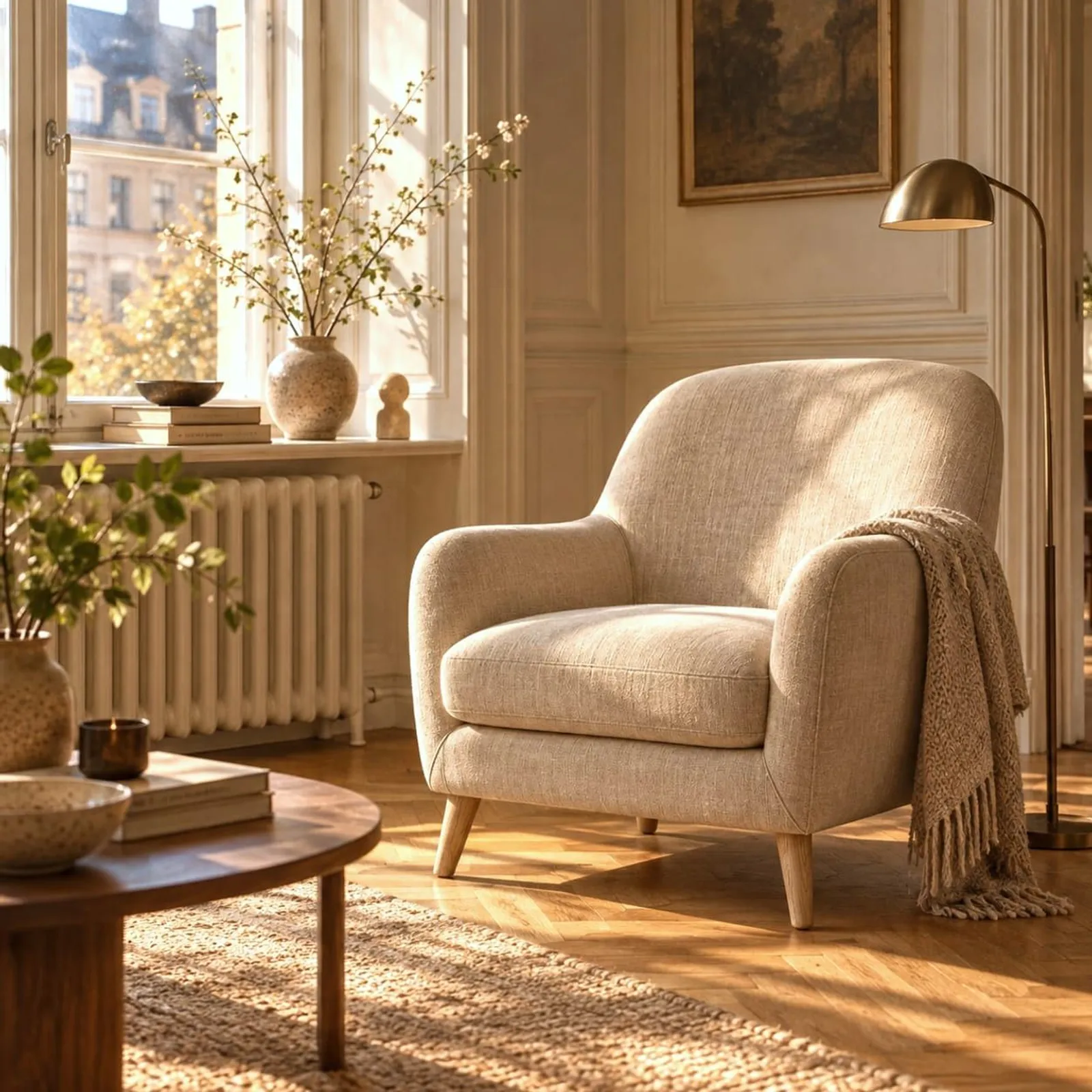 Fauteuil Fjäll en lin - miniature 2
