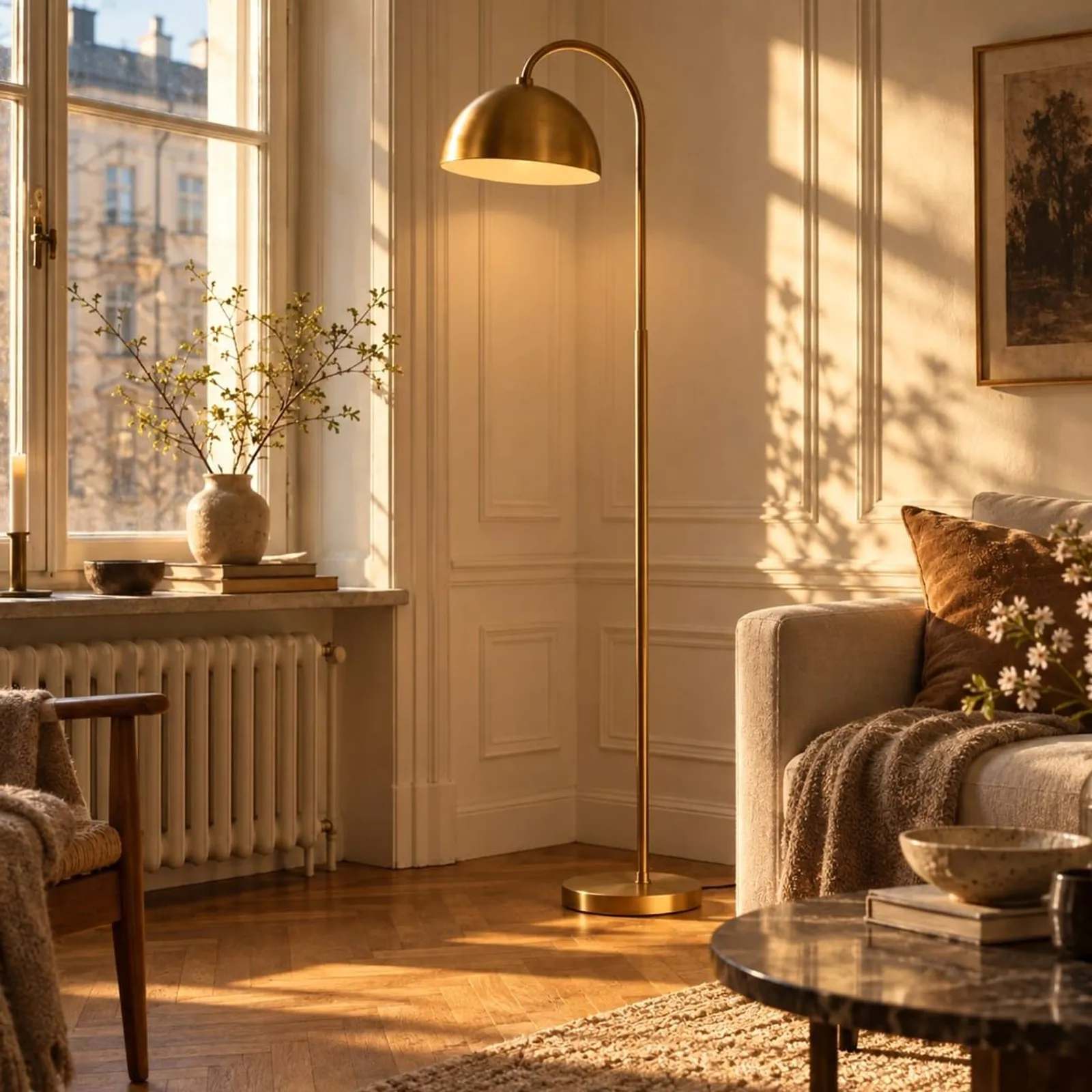 Lampadaire Tall ocre IV - miniature 2