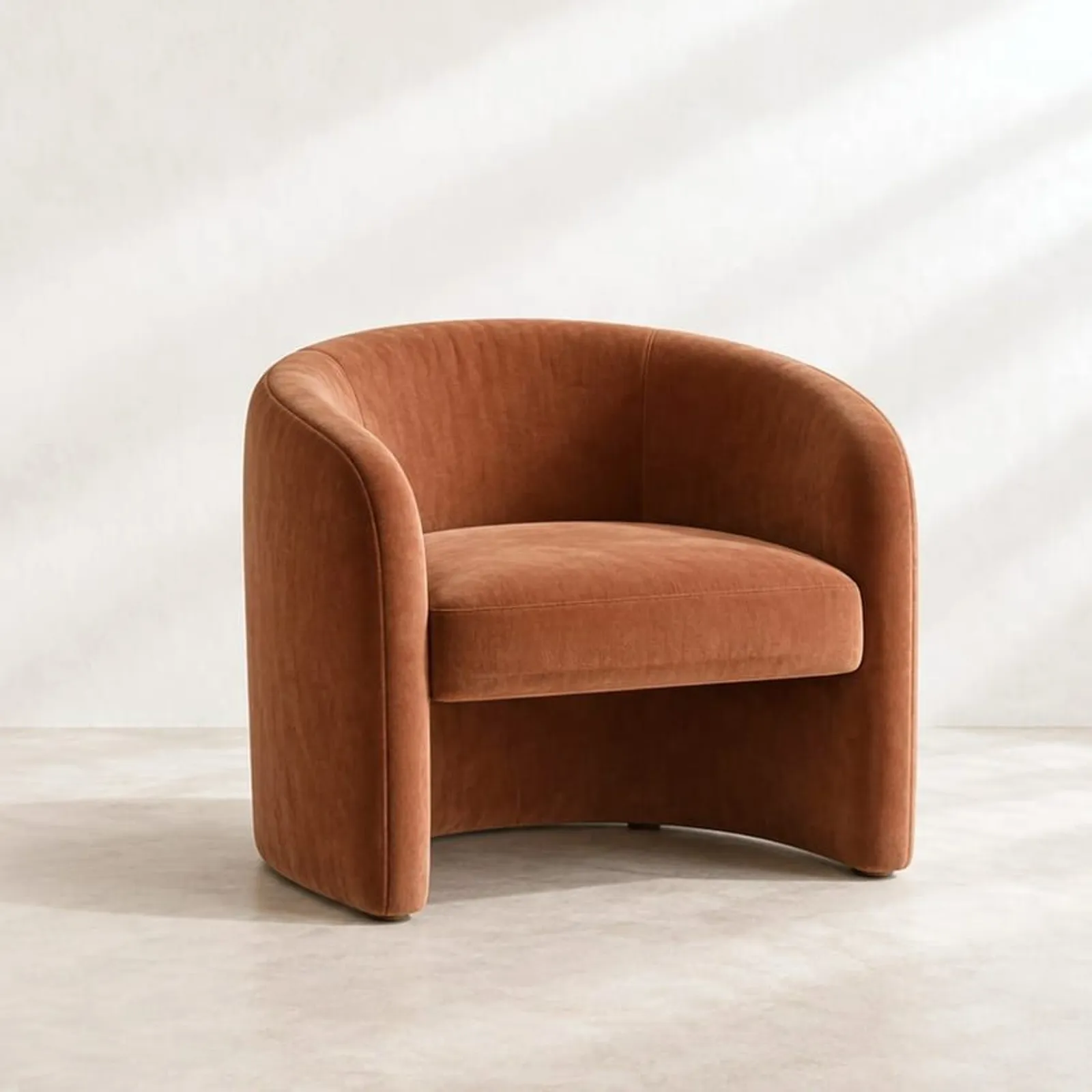 Fauteuil Enen en velours - miniature 1