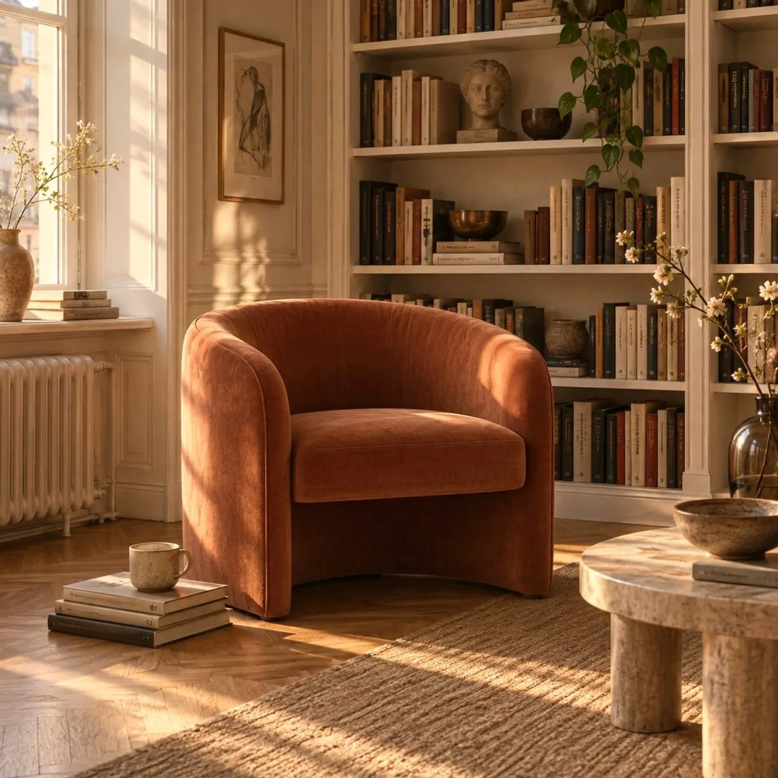 Fauteuil Öland en velours - miniature 2