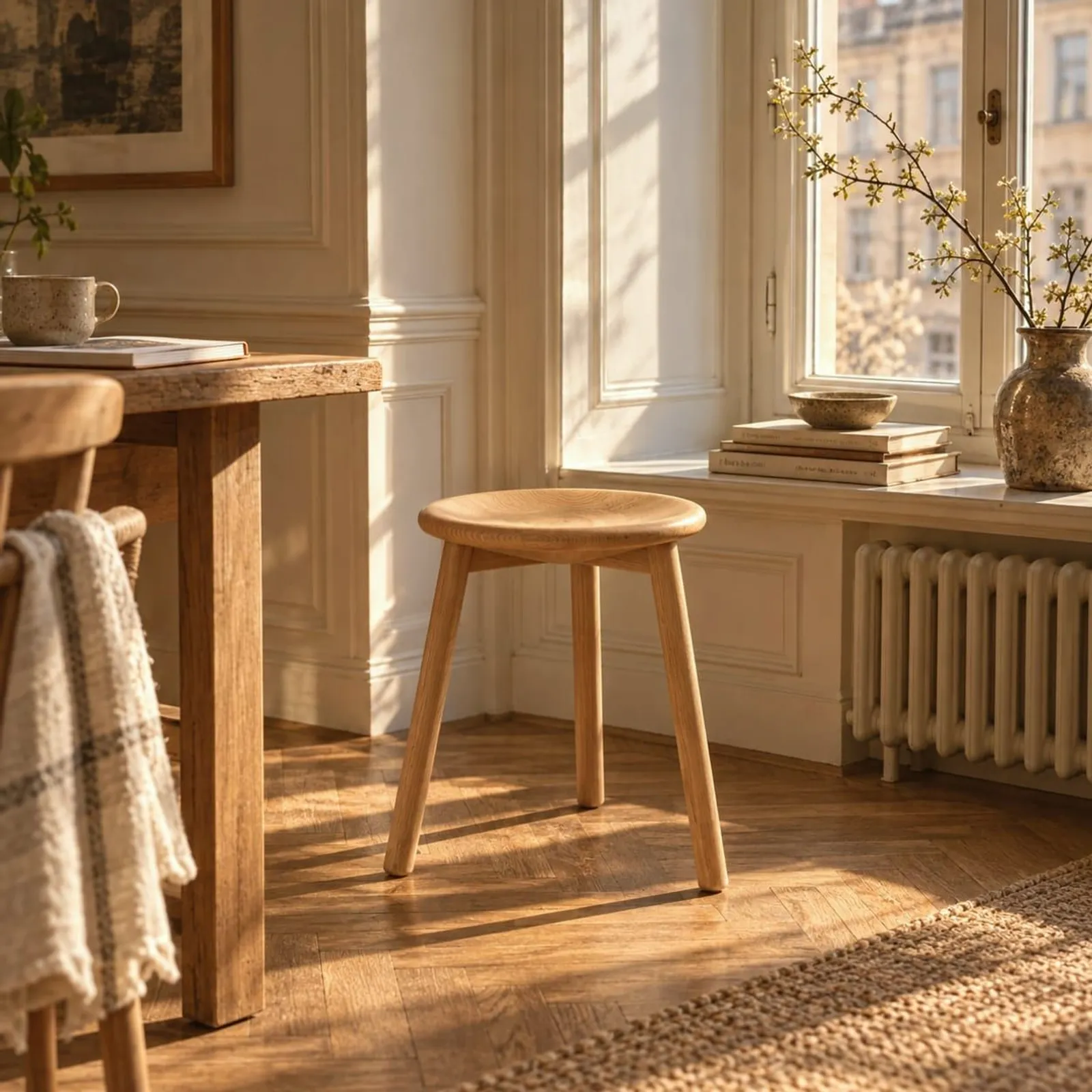Tabouret Strand en chêne - miniature 2