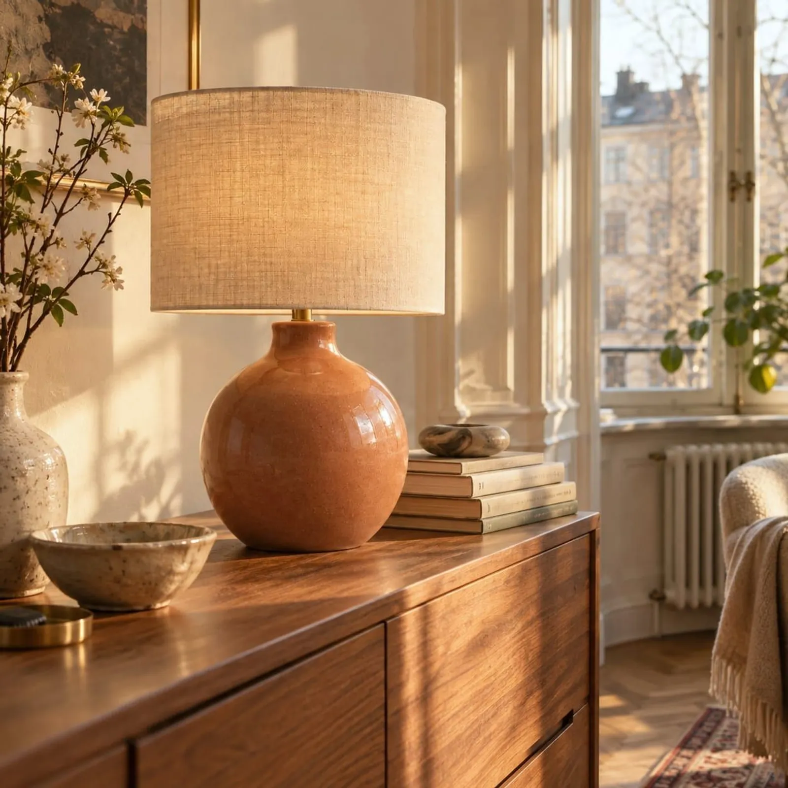 Lampe de table Fors blanc craie - miniature 2