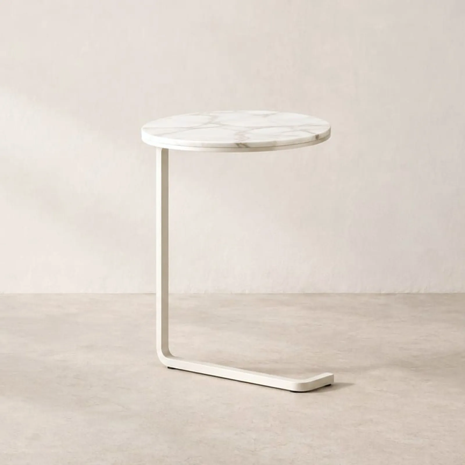 Table d’appoint Strand blanc craie