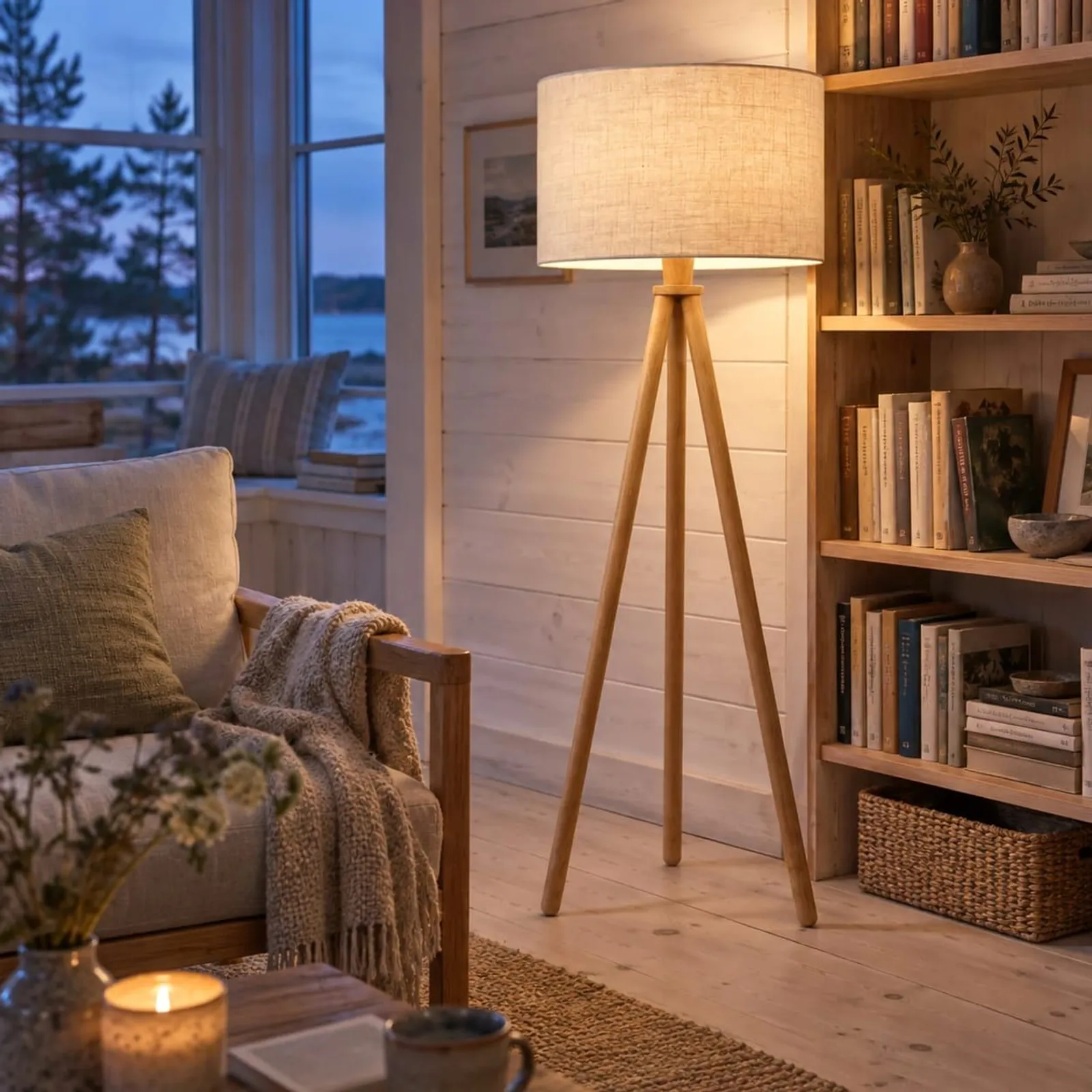 Lampadaire Humle naturel III - miniature 3
