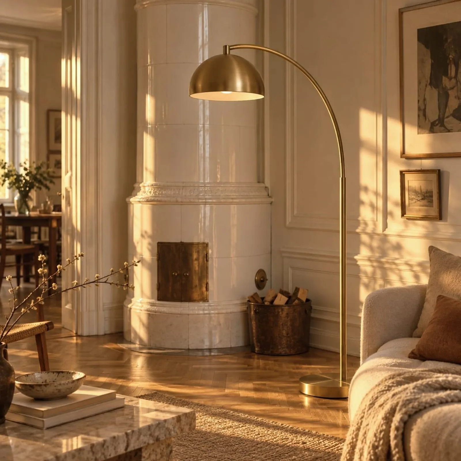 Lampadaire Grund en laiton - miniature 2