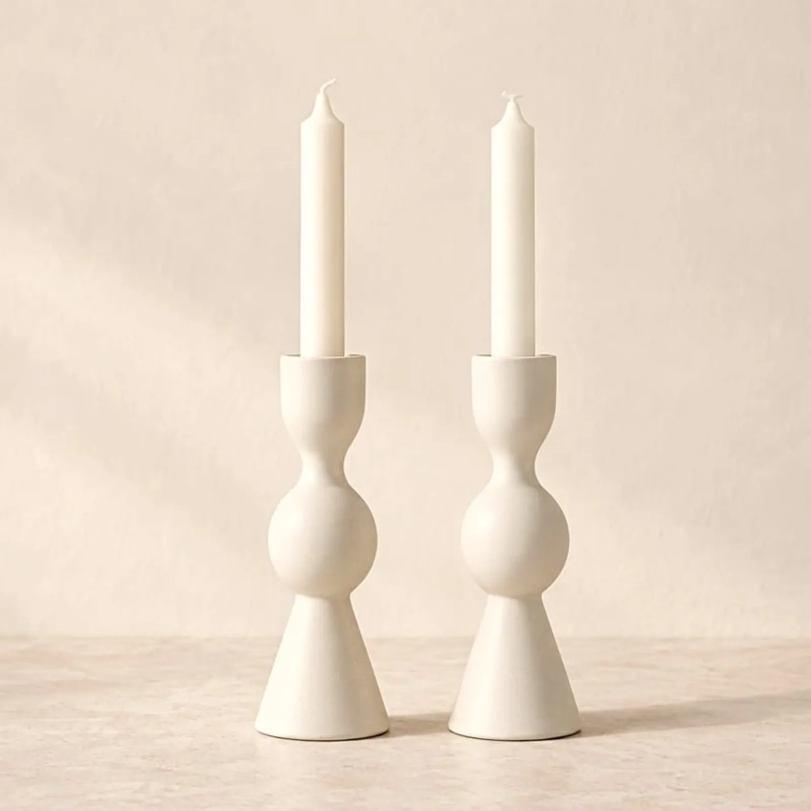 Bougeoir Ull blanc craie II