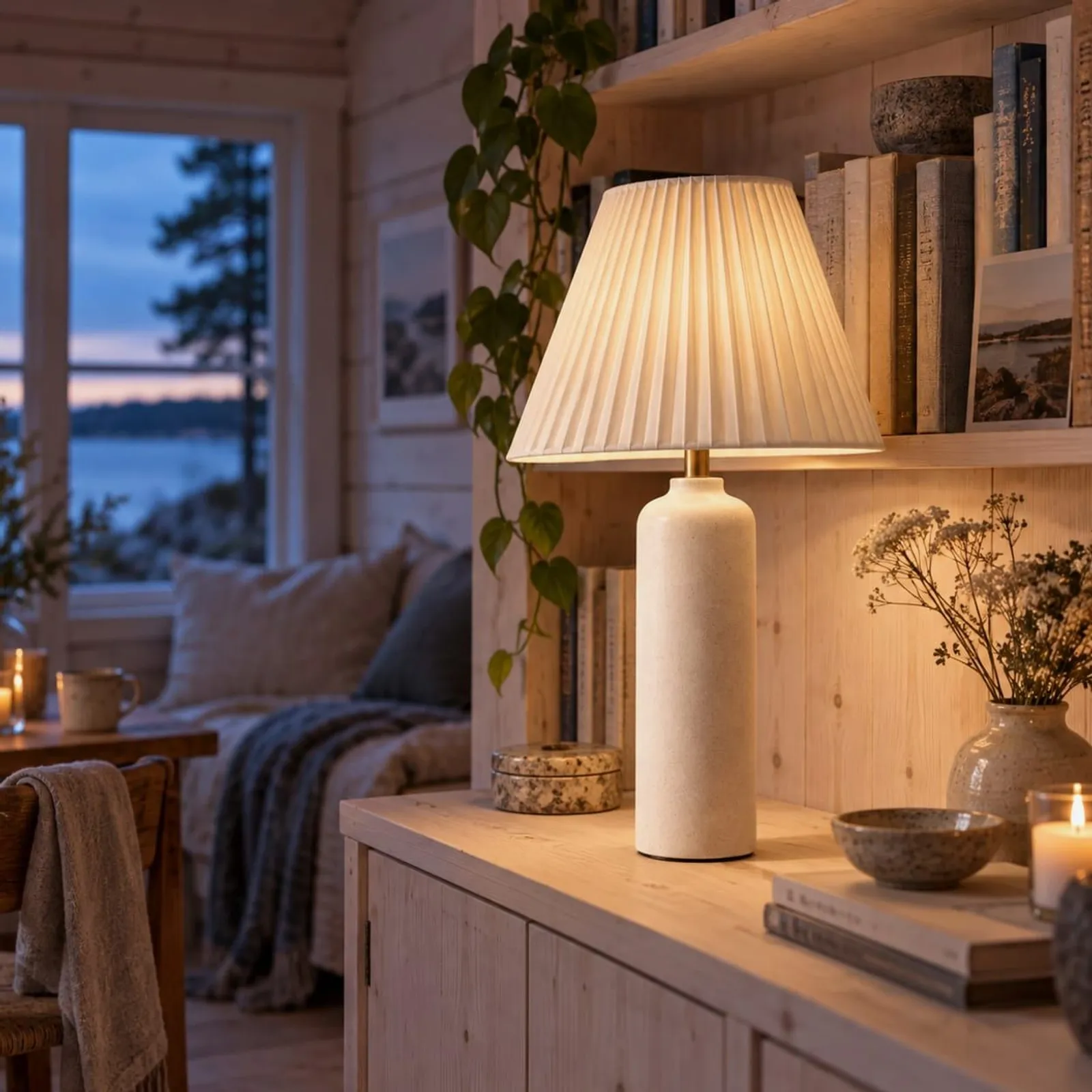 Lampe de table Kaprifol blanc craie II - miniature 2