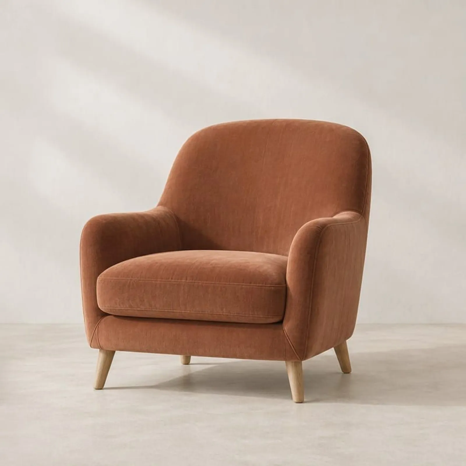 Fauteuil Lind en velours - miniature 1