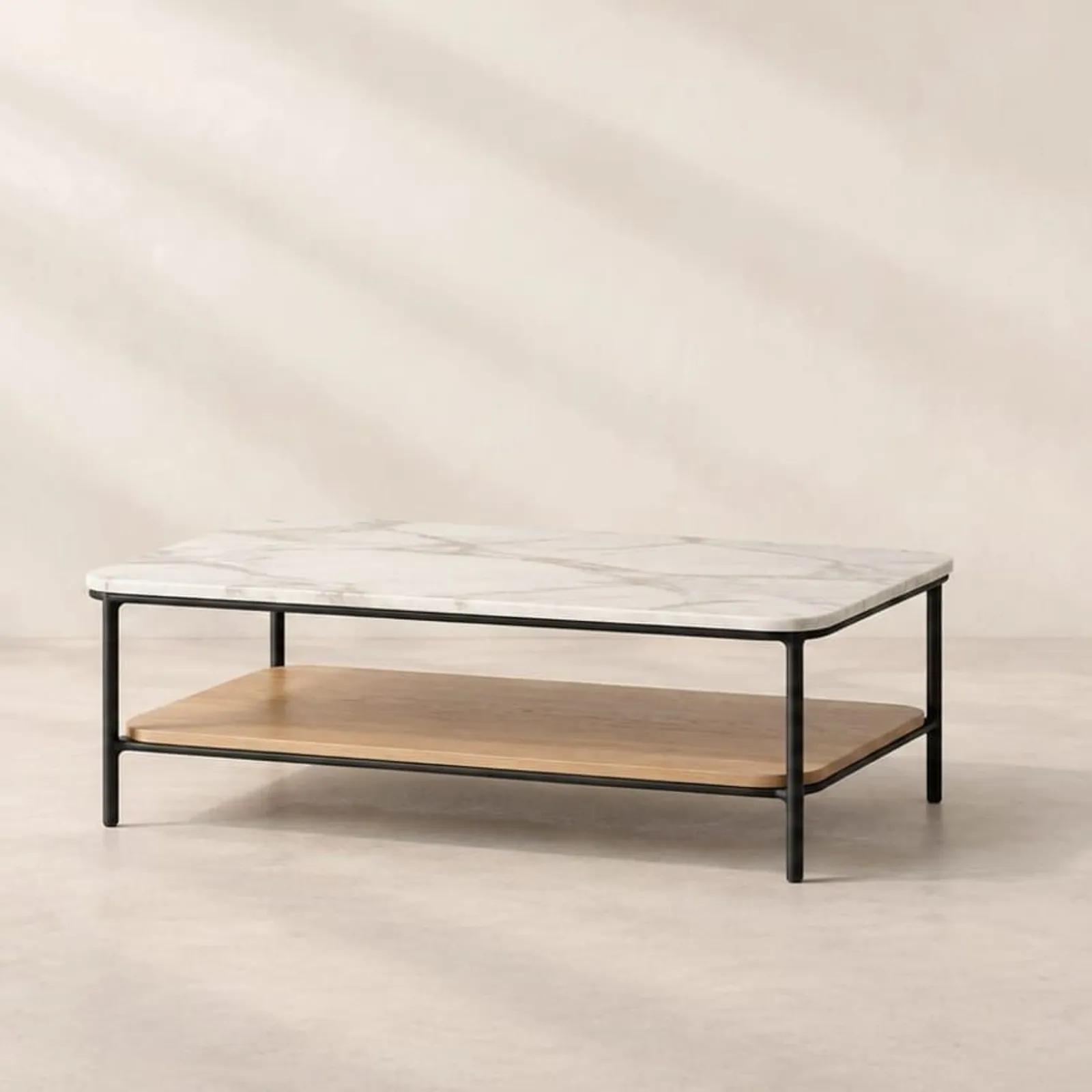 Table basse Ljungen blanc craie - miniature 1