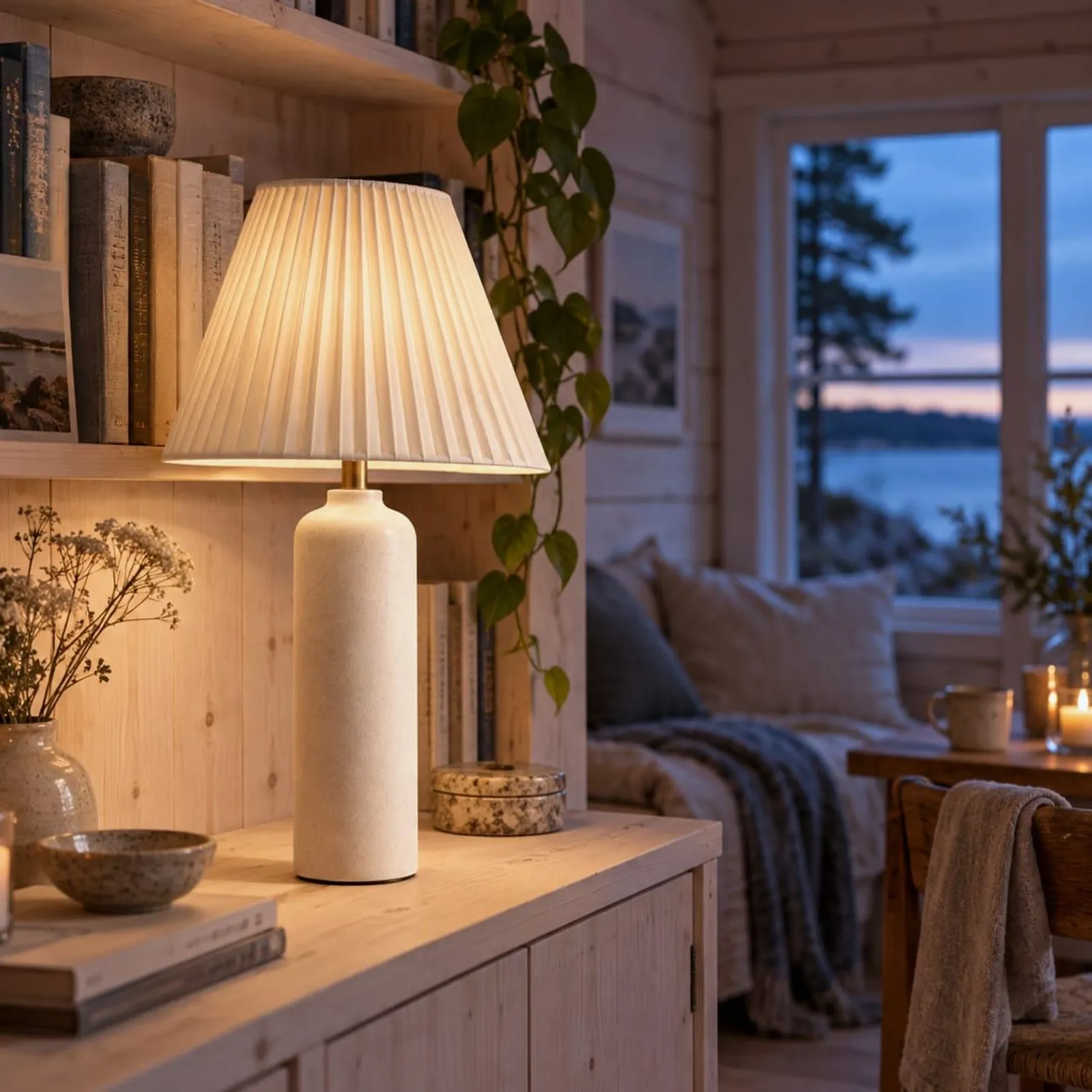 Lampe de table Hägg blanc craie III - miniature 2
