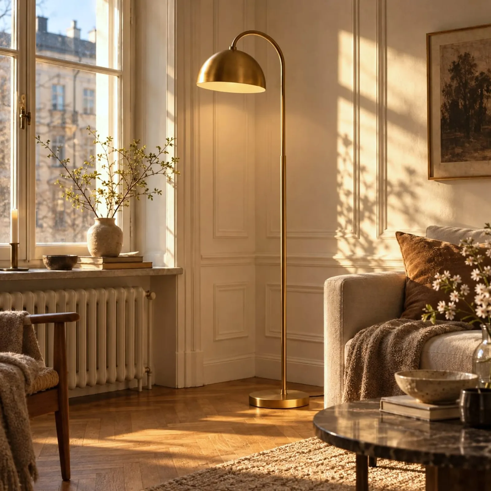 Lampadaire Vete en laiton - image 2