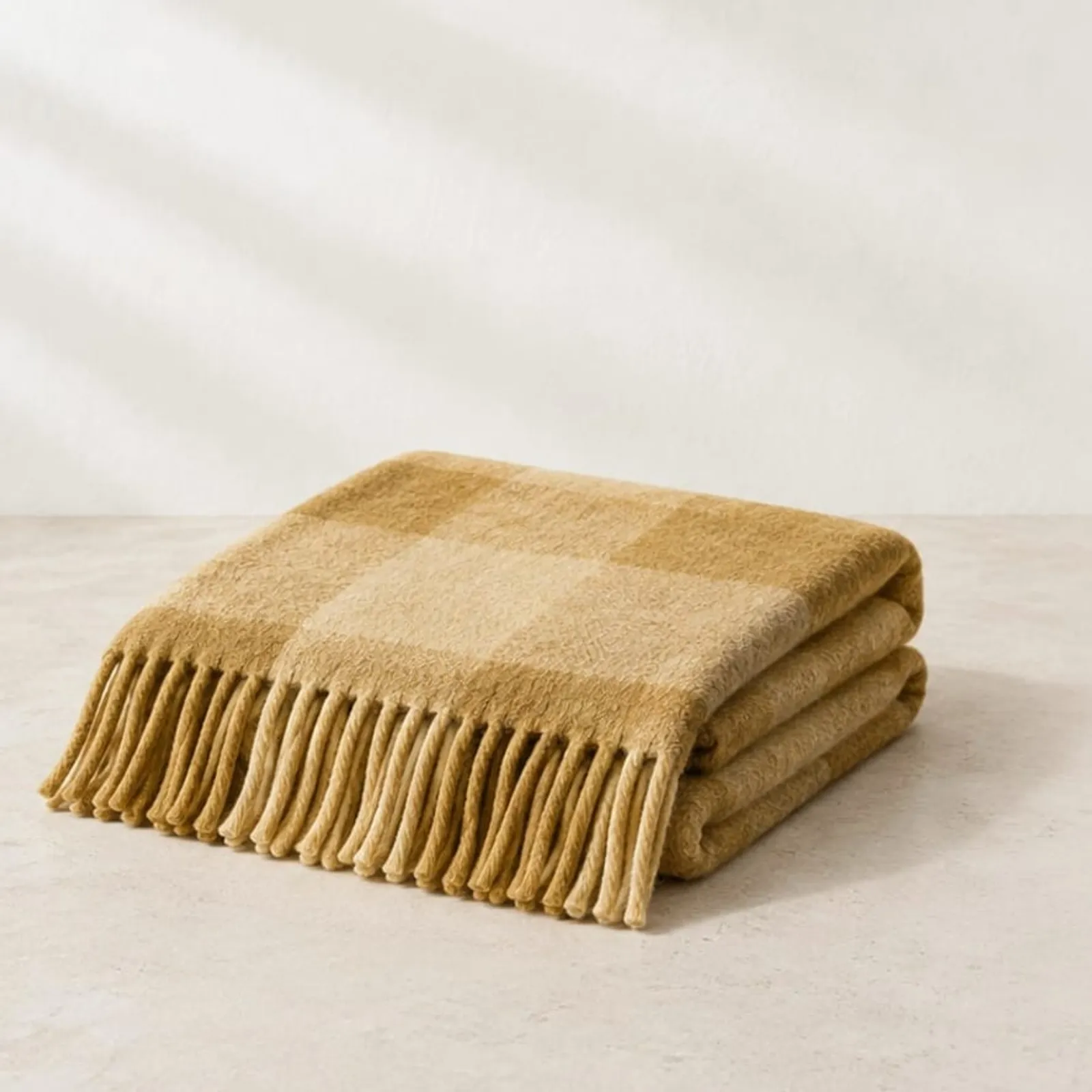 Pläd Mossa Ockra - bild 1