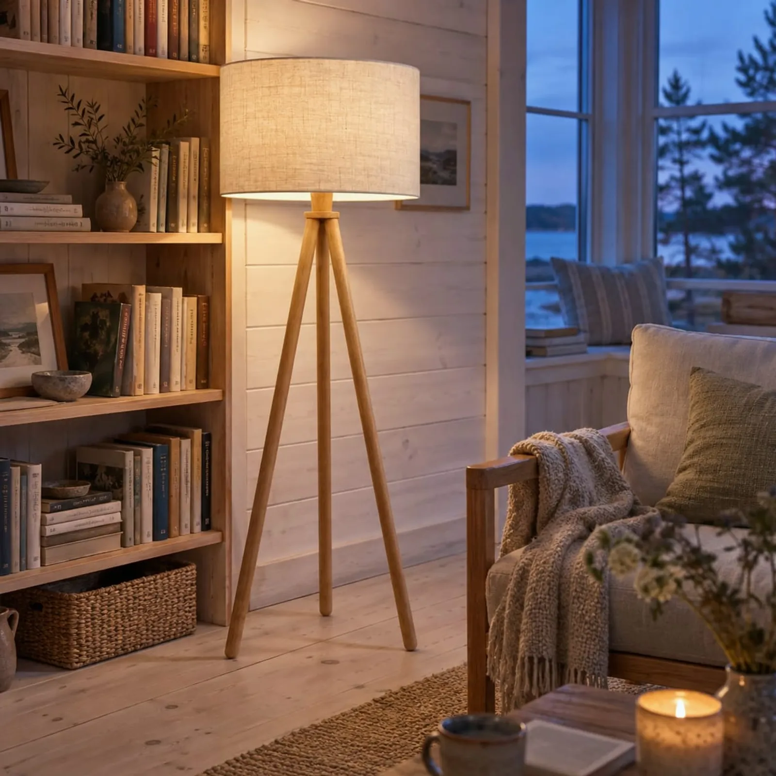 Lampadaire Linet en chêne - image 3