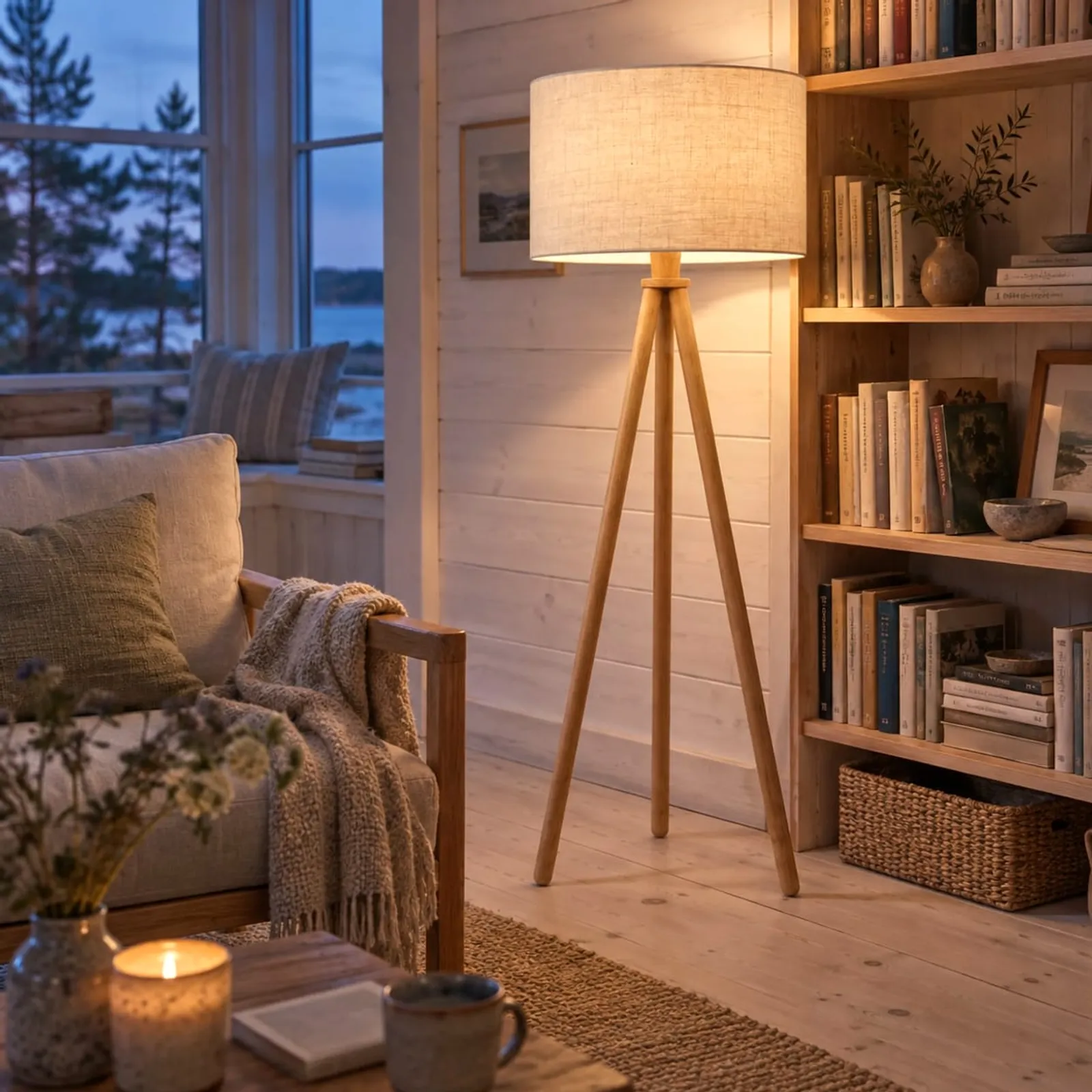 Lampadaire Ljungen en chêne - image 3