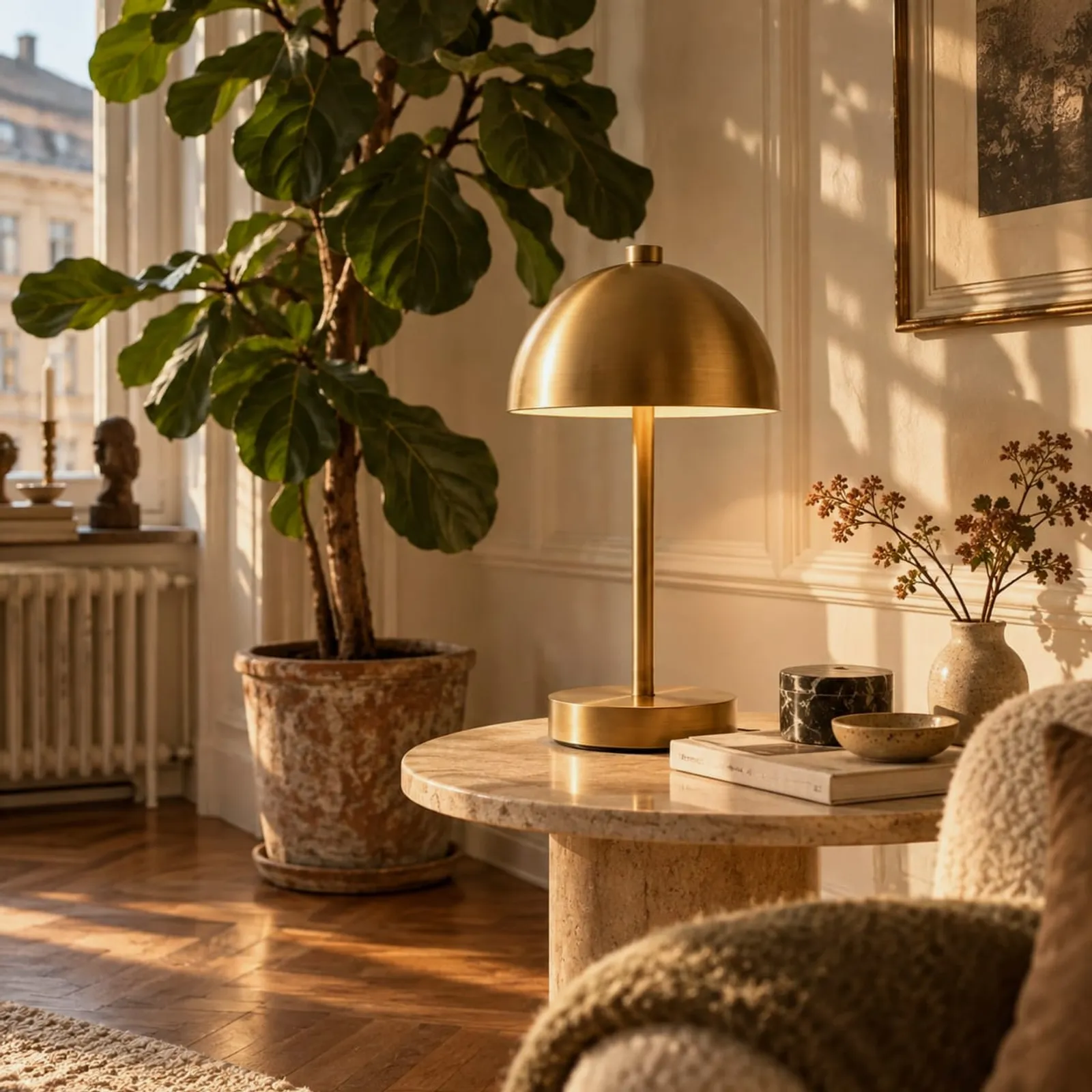 Lampe de table Tall ocre - image 2