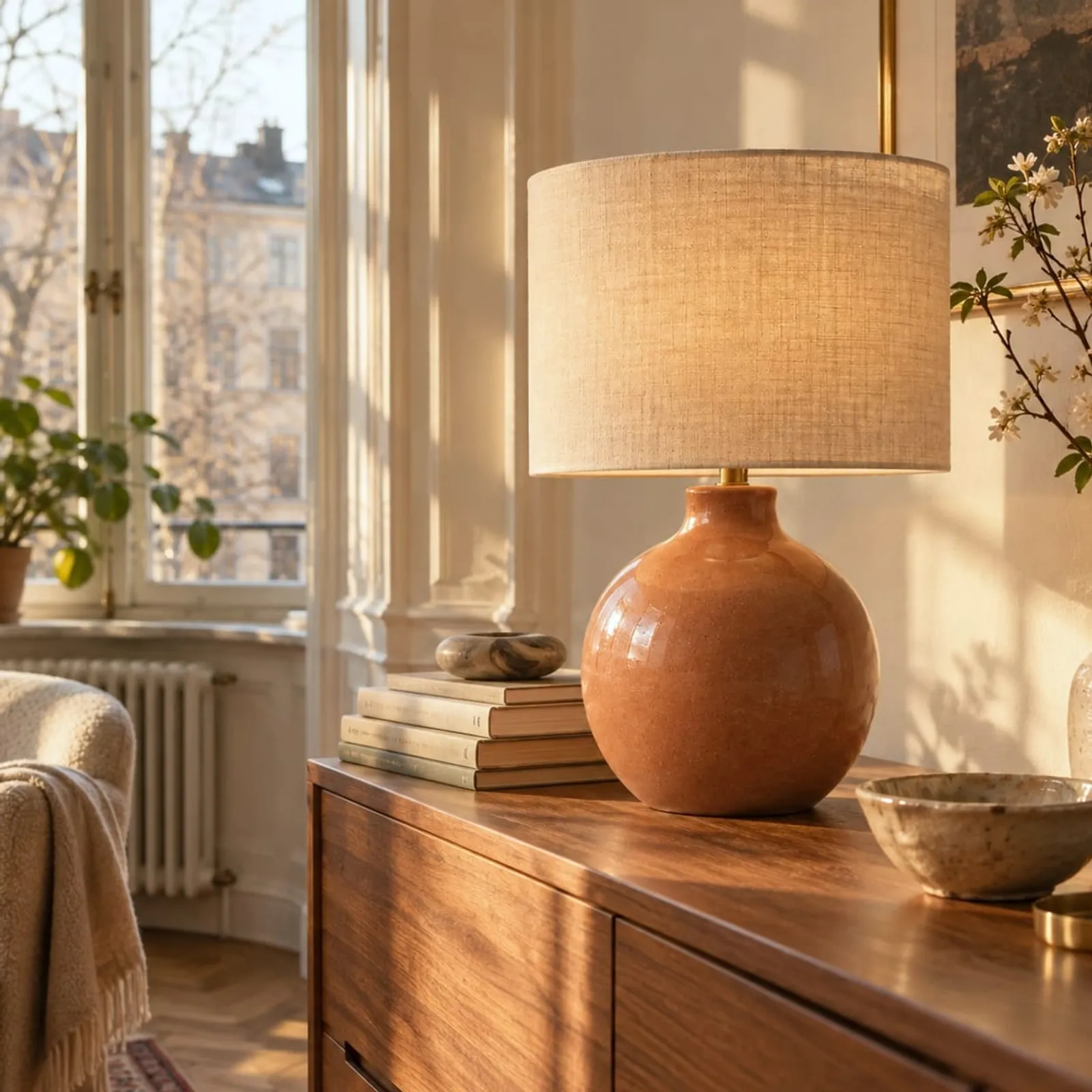 Lampe de table Fors blanc craie II - image 2