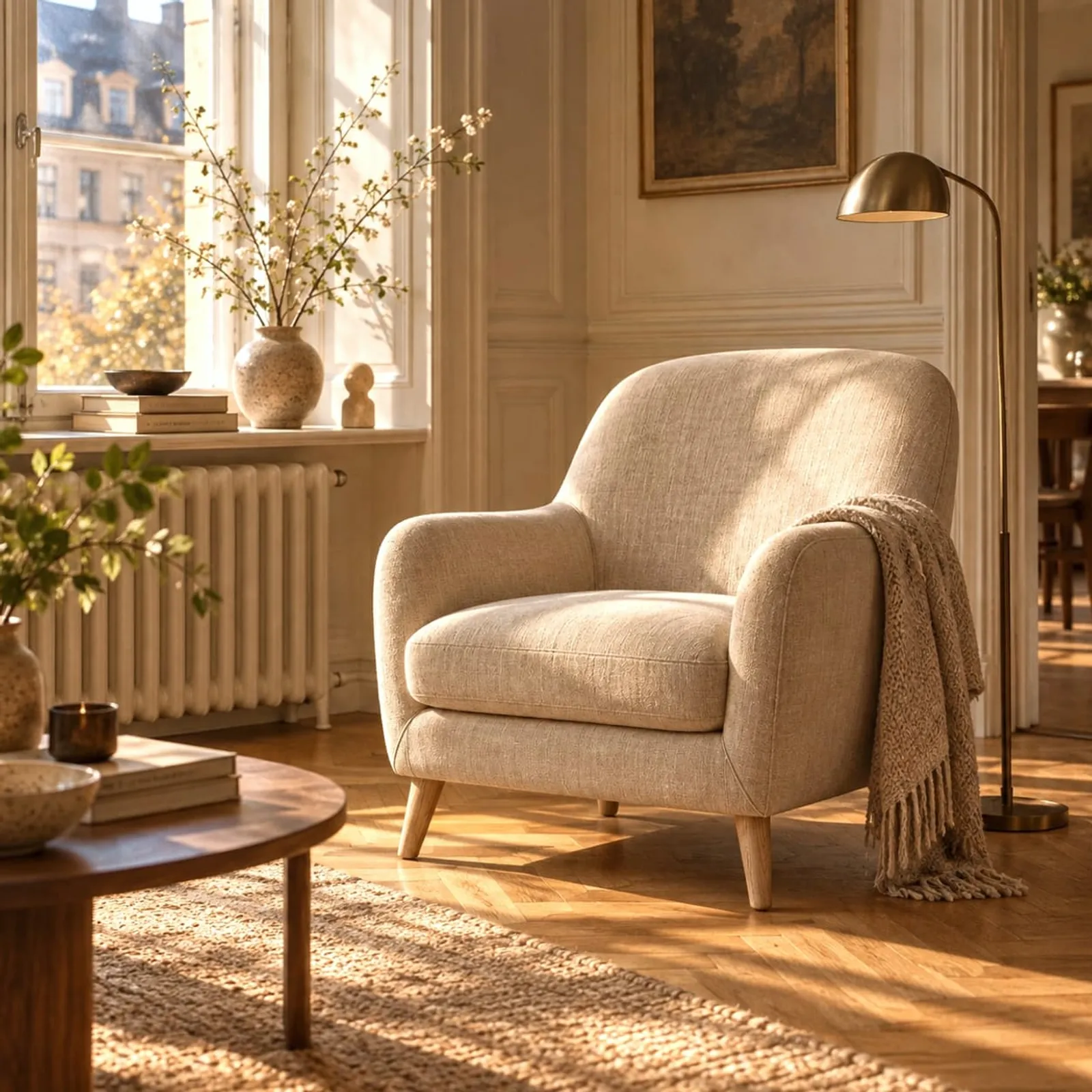 Fauteuil Pors en velours - image 2