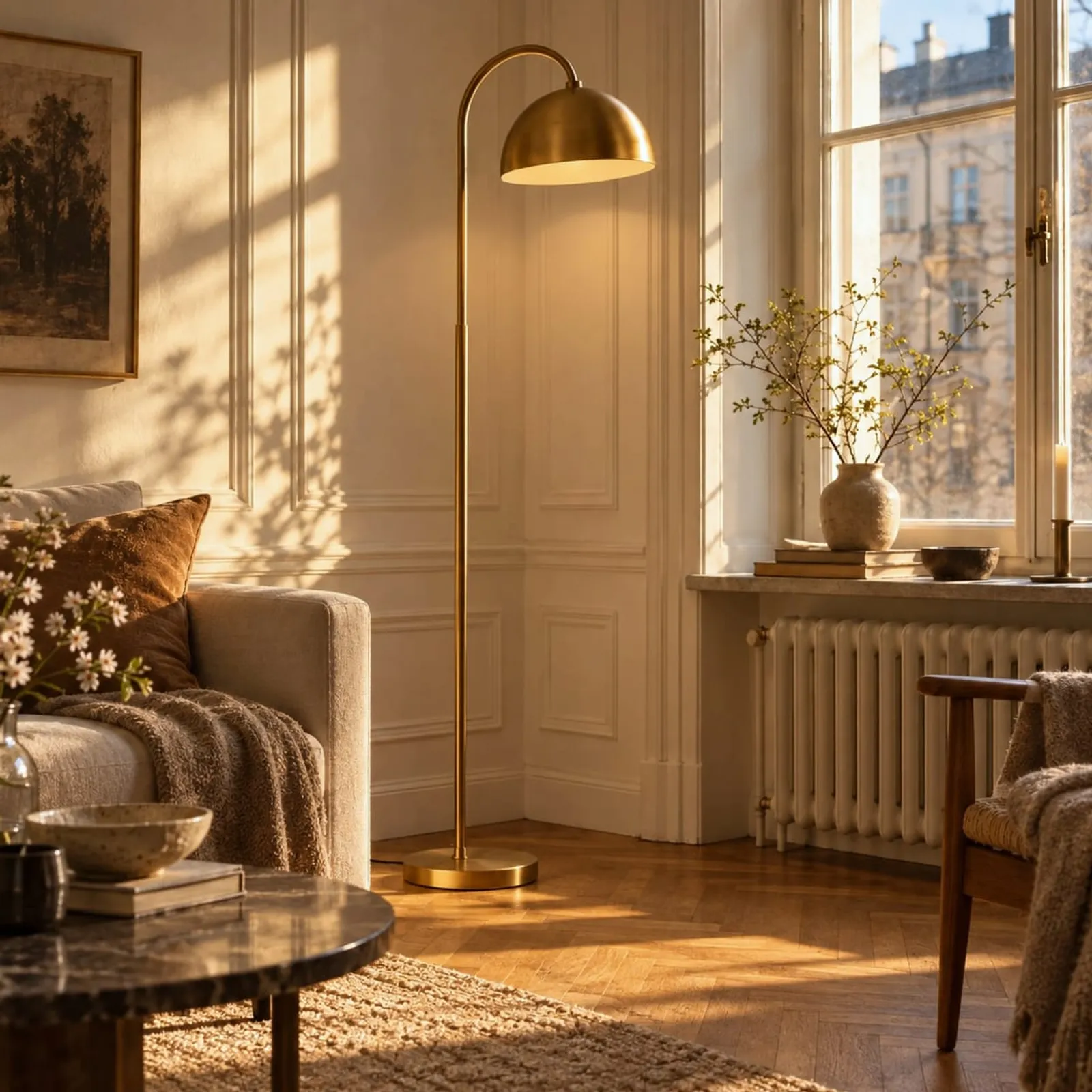 Lampadaire Lind ocre - image 2