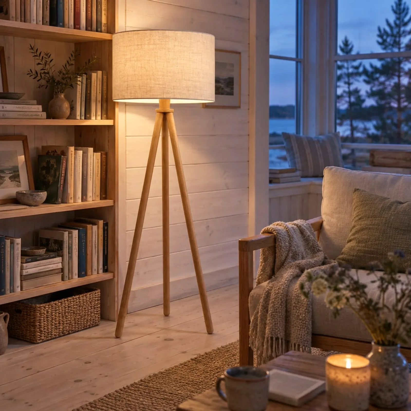 Lampadaire Timjan naturel V - image 3