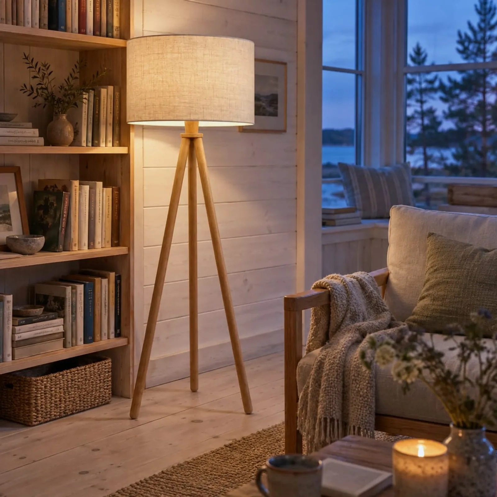 Lampadaire Hägg naturel III - image 3
