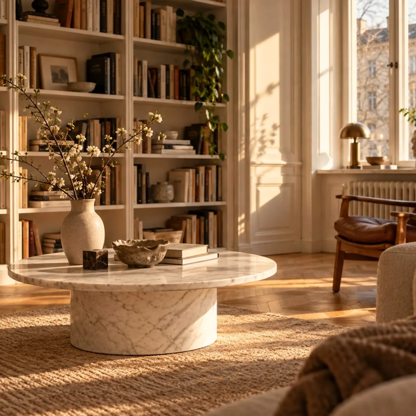 Table basse Myr blanc craie III - image 2
