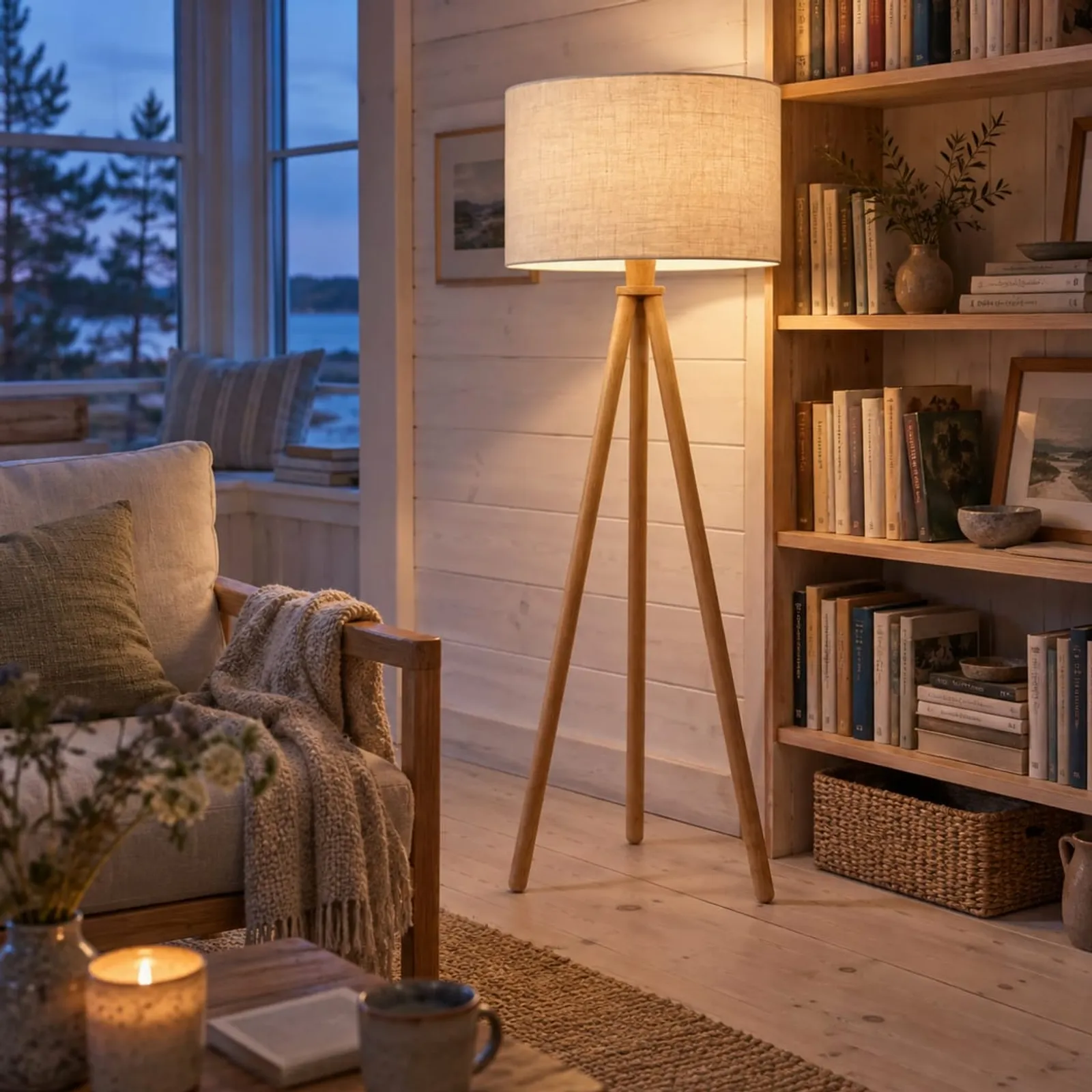 Lampadaire Kusten en chêne - image 3