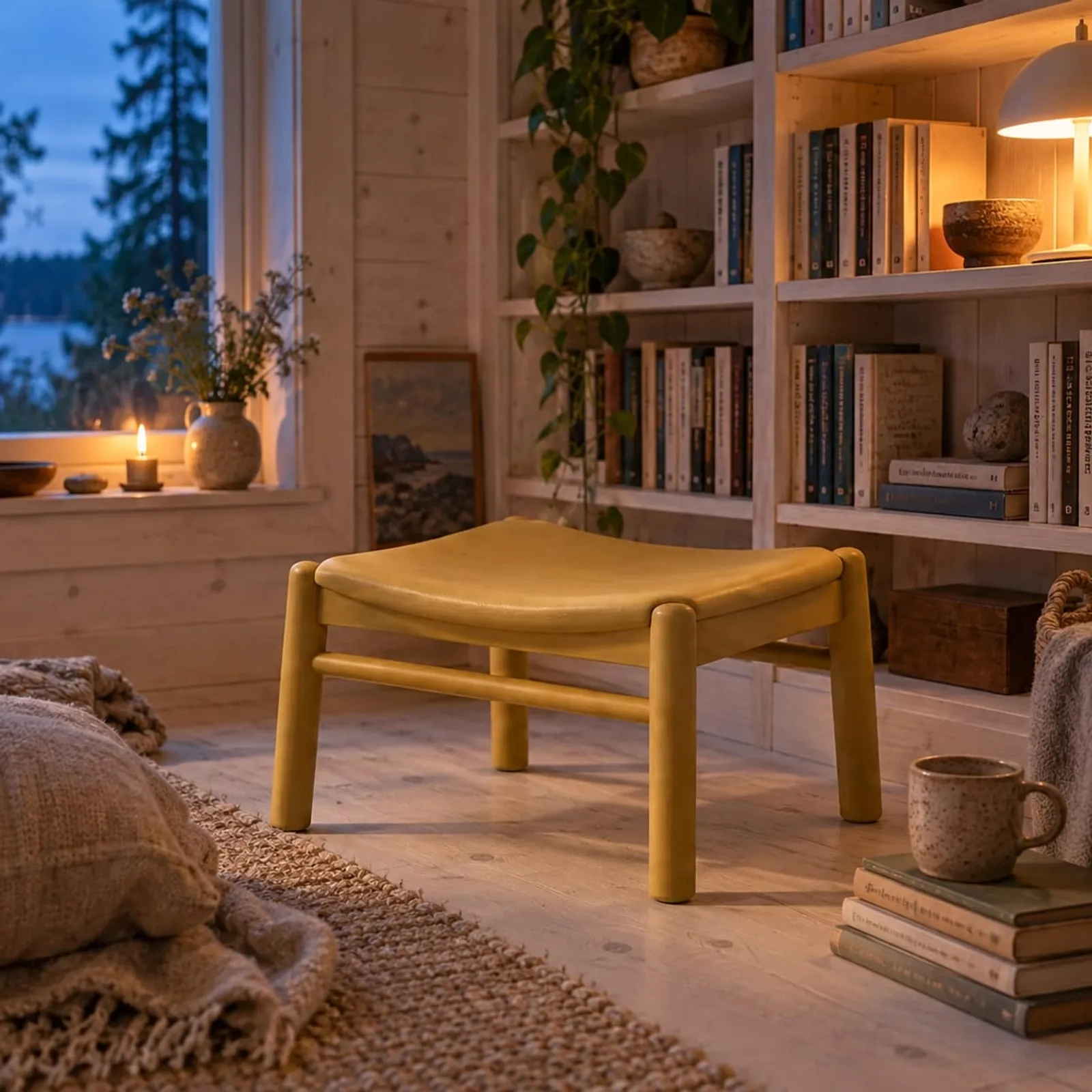 Tabouret Enen ocre - image 3