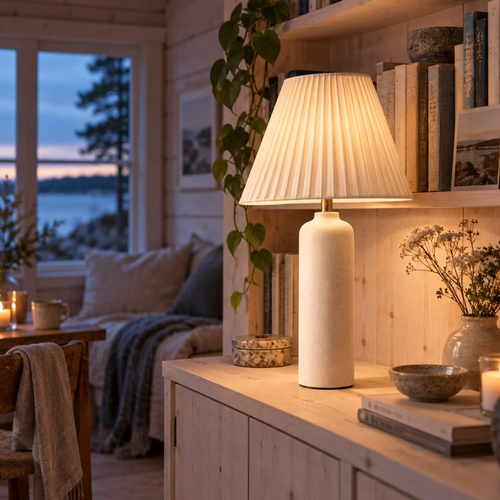 Bordslampa Hägg Stengods - bild 2