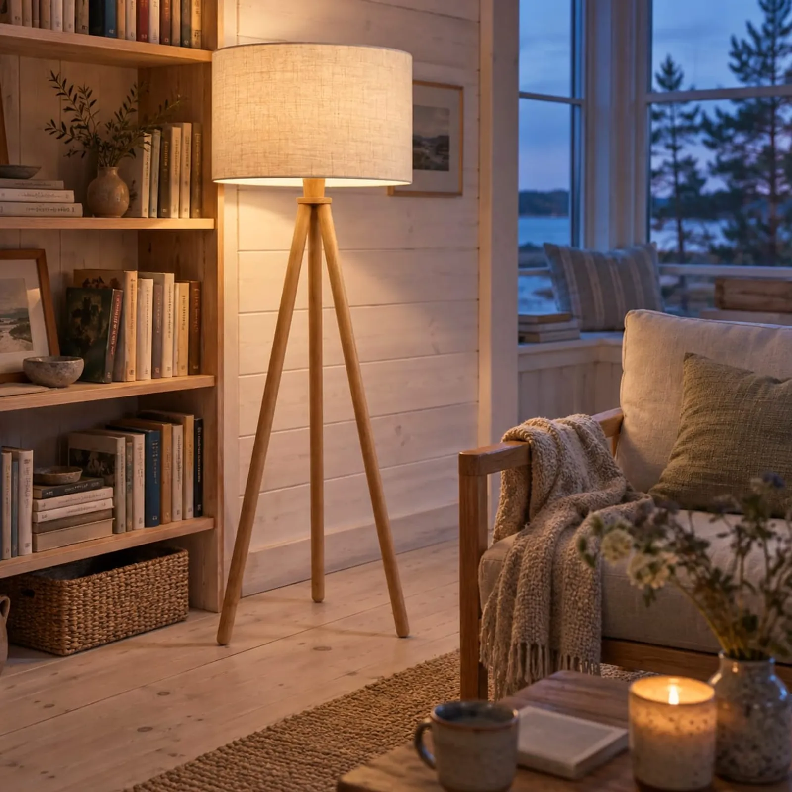 Golvlampa Hedern Natur V - bild 3